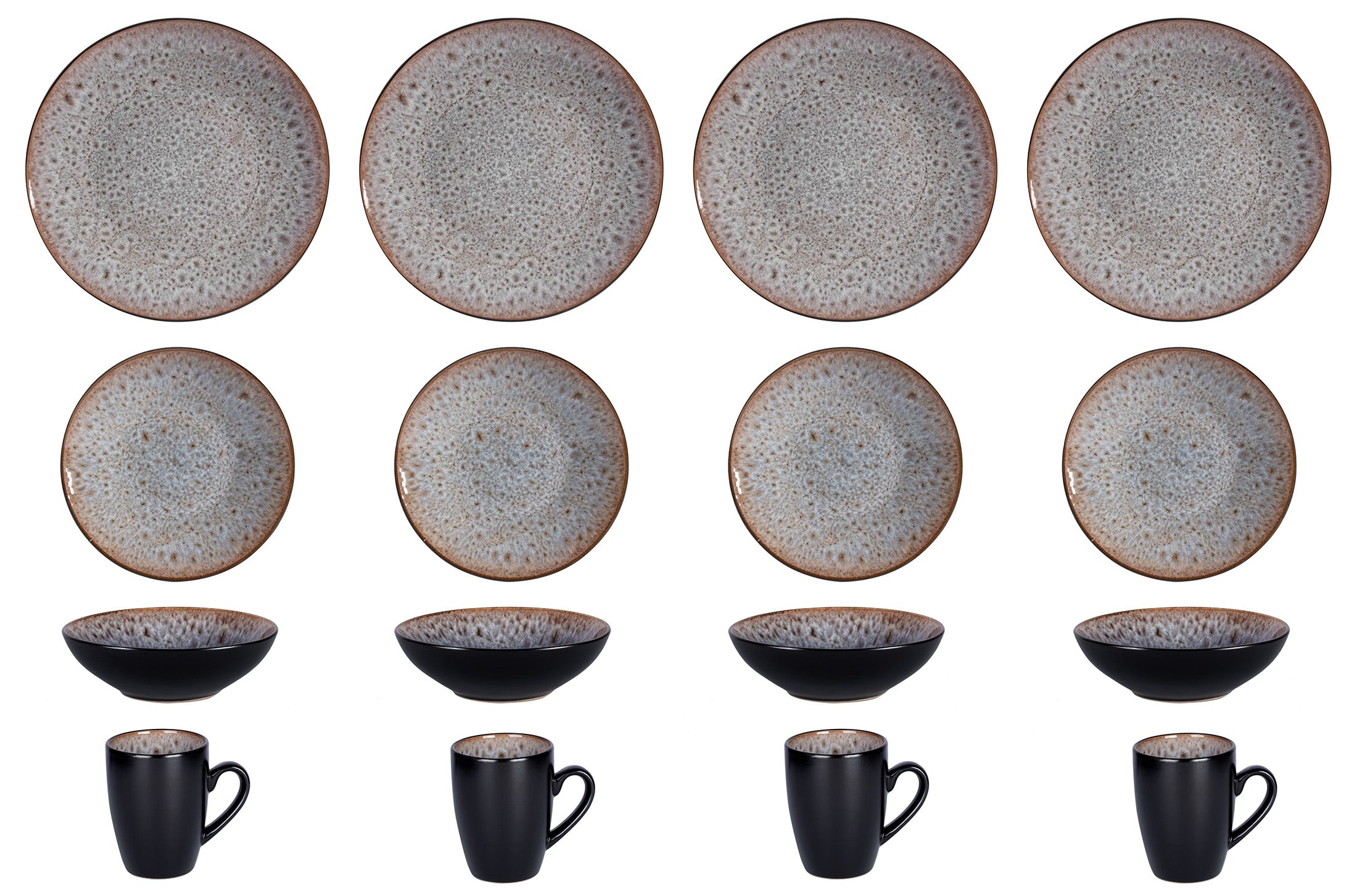 Stoneware Reactive Glaze 16pc Dinnerware Set