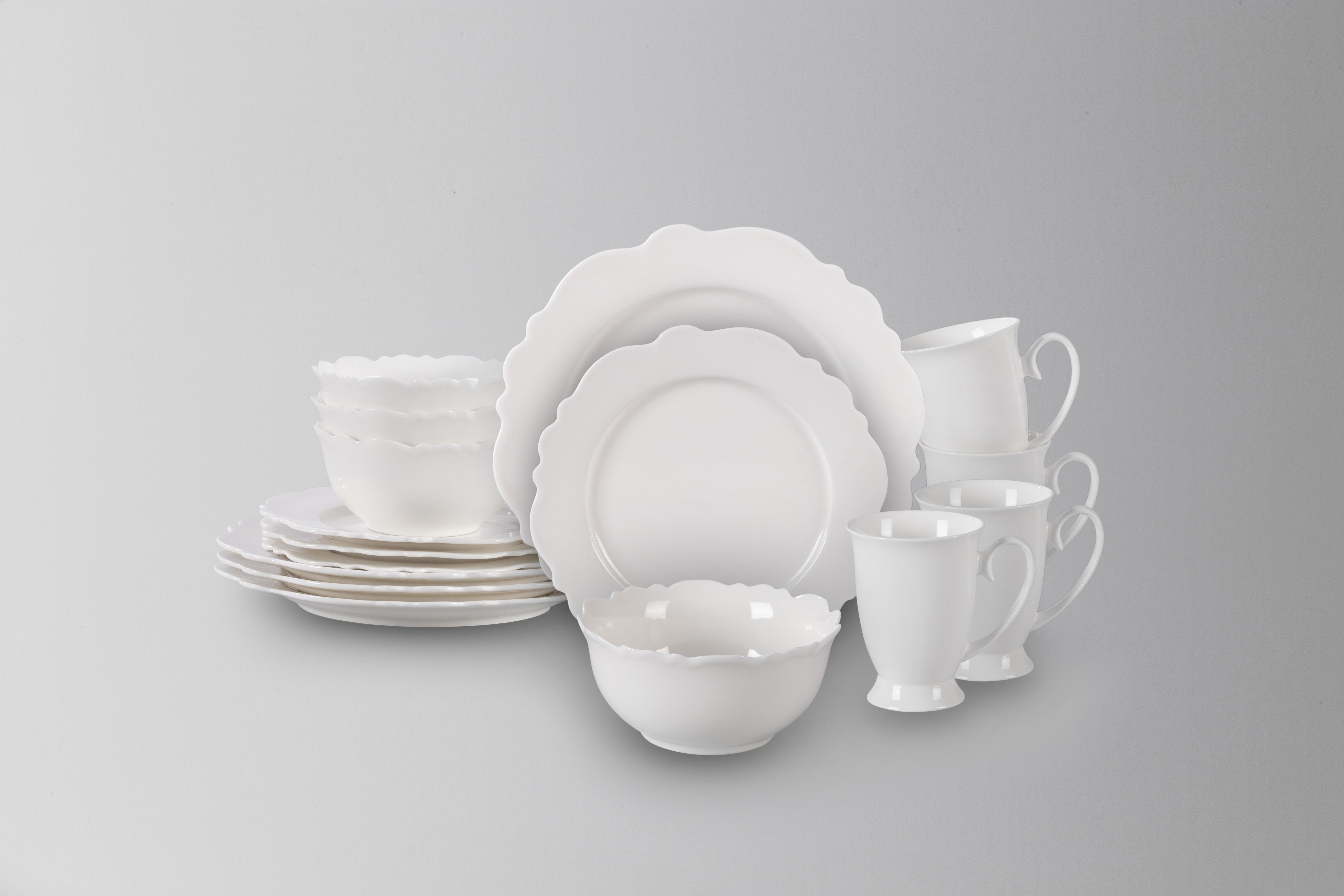 Bone China Embossed Winds Dinnerware Set