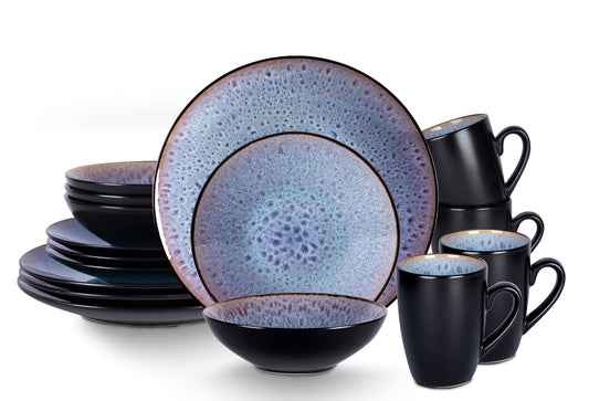 Stoneware Reactive Glaze 16pc Dinnerware Set