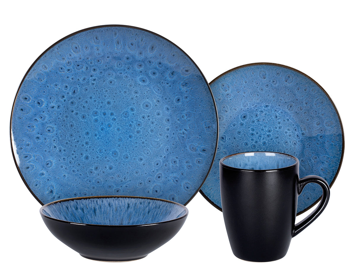 Stoneware Reactive Glaze 16pc Dinnerware Set