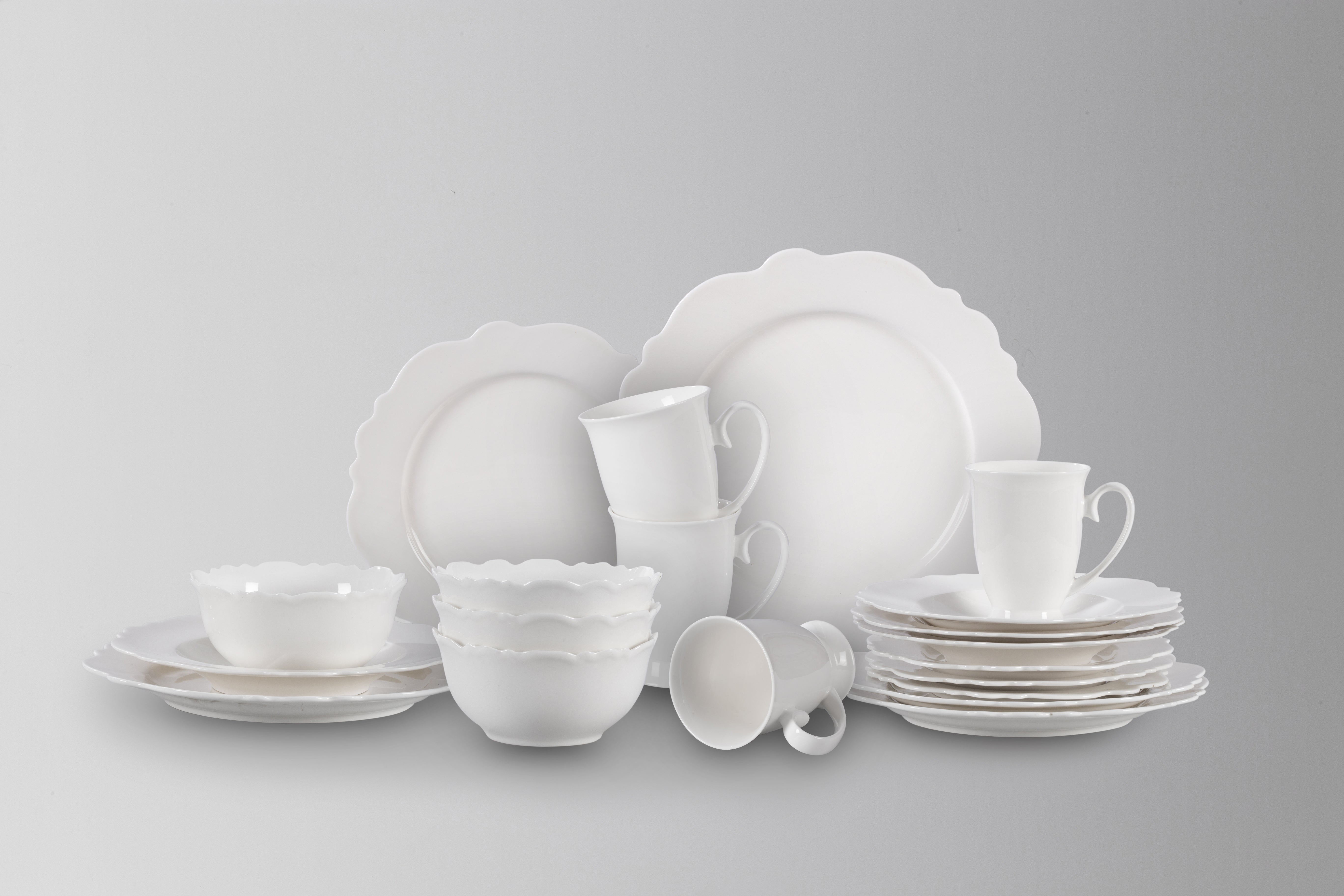 Bone China Embossed Winds Dinnerware Set