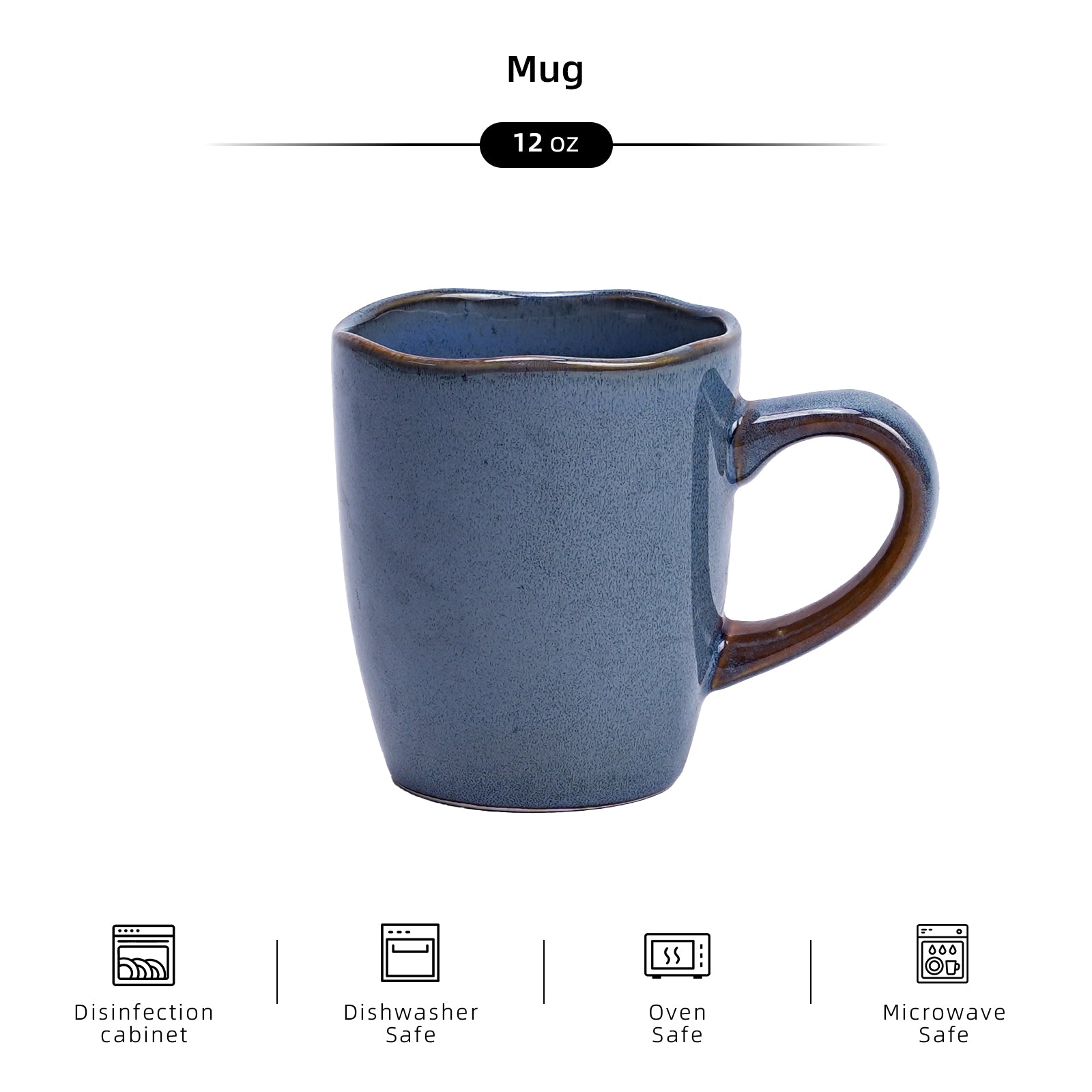 12oz Organic Shape Highland Coffee Mugs