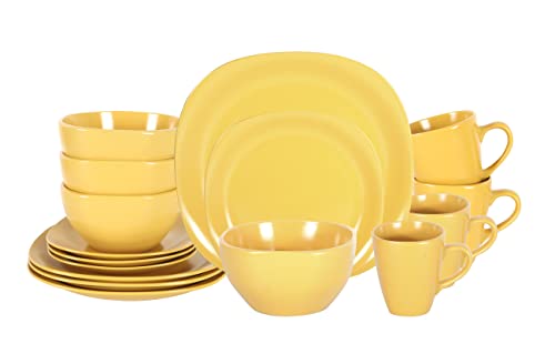 Stoneware Square 16pc Dinnerware Set