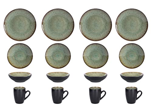 Stoneware Dinner Set Reactive Glaze