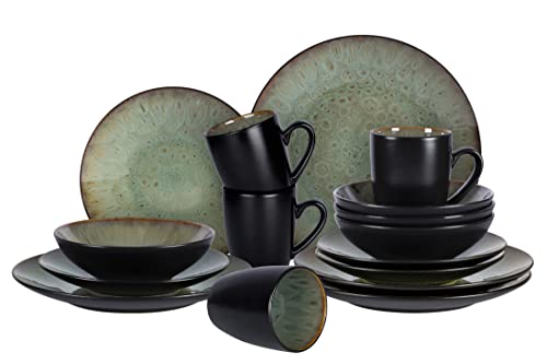 Stoneware Dinner Set Reactive Glaze