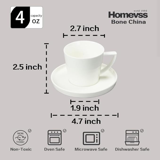 Bone China Nordic Cone-Shape 12pcs Coffee Set