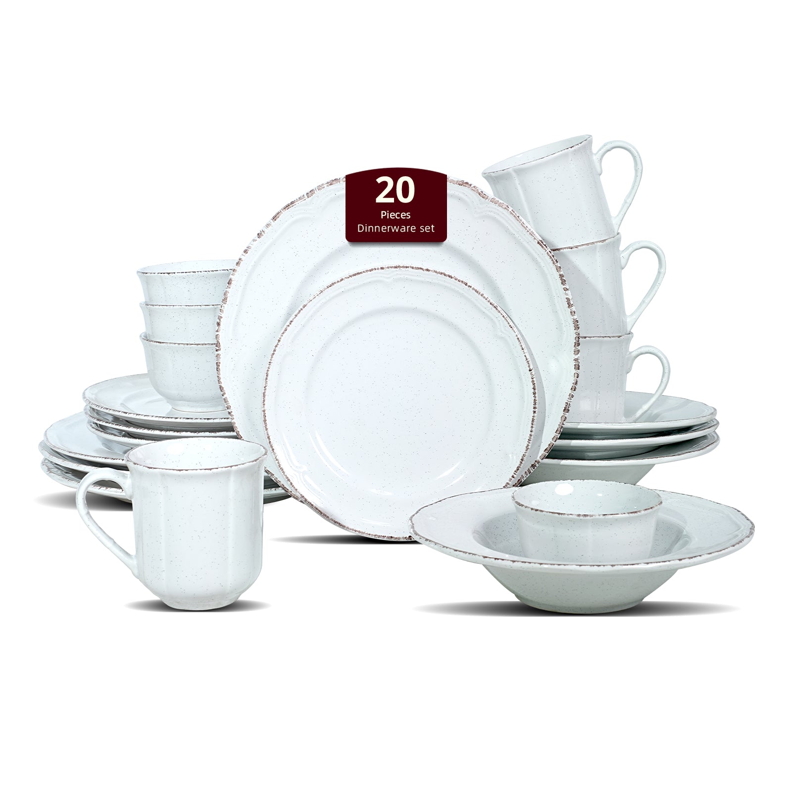 French Countryside Stoneware Dinnerware Set,HW