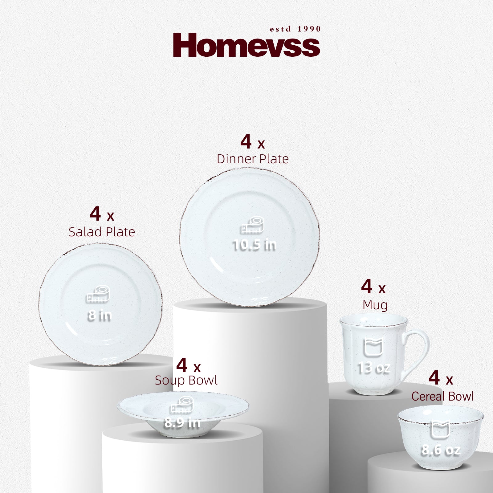 French Countryside Stoneware Dinnerware Set,HW