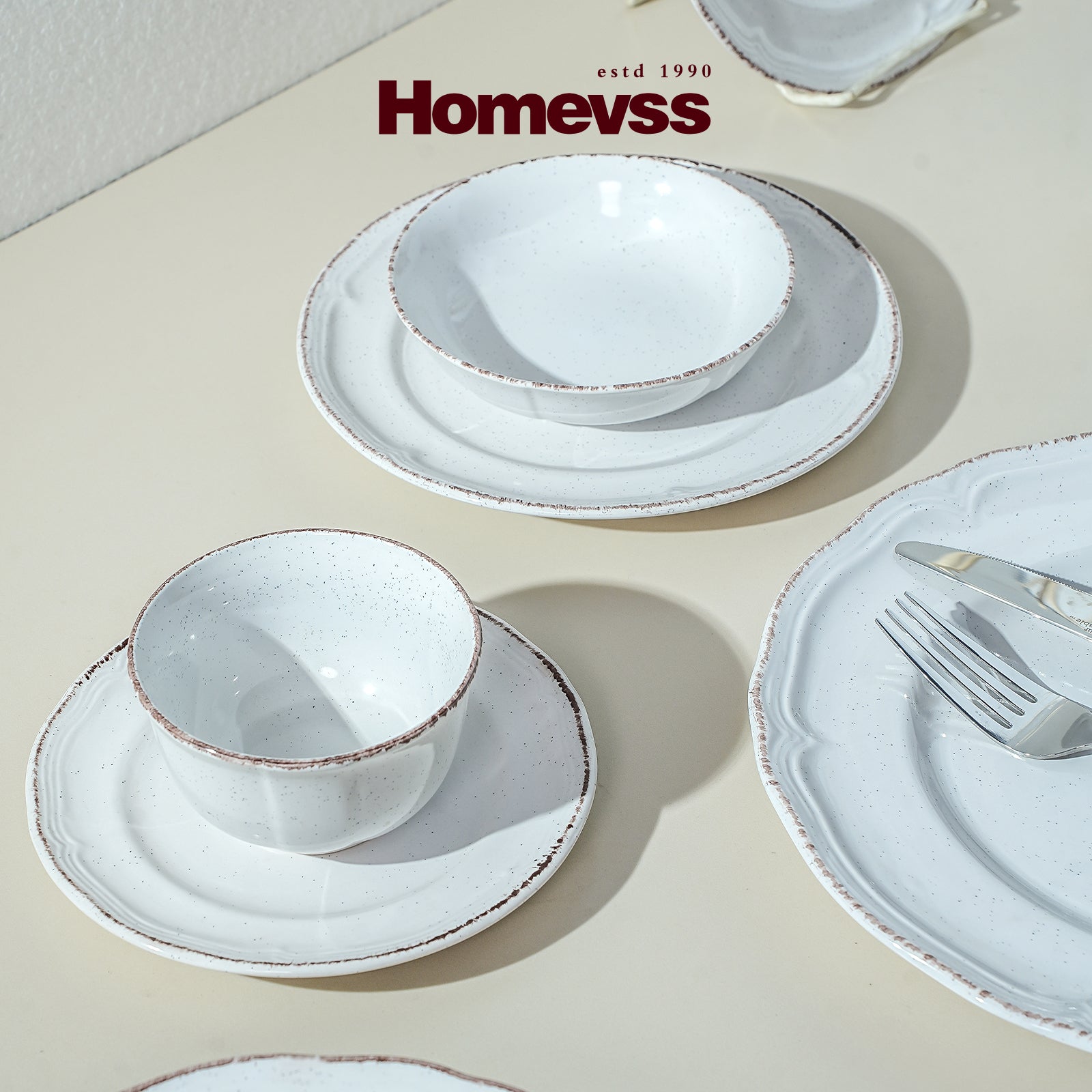 French Countryside Stoneware Dinnerware Set,HW