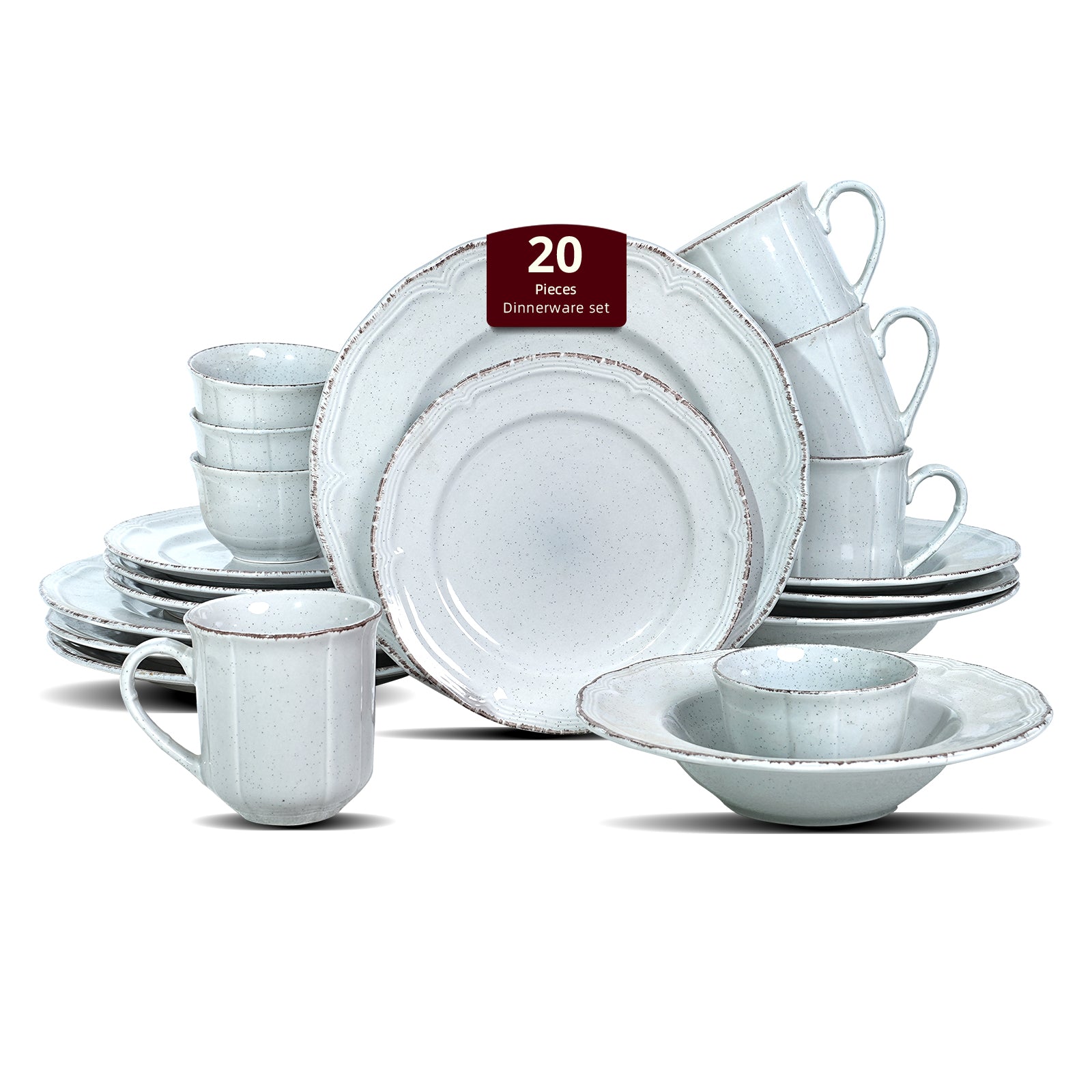 French Countryside Stoneware Dinnerware Set,HW