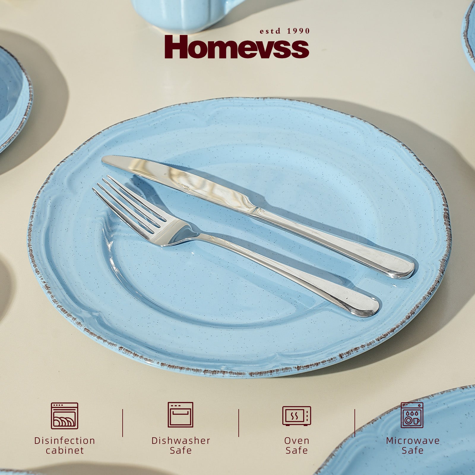 French Countryside Stoneware Dinnerware Set,HW