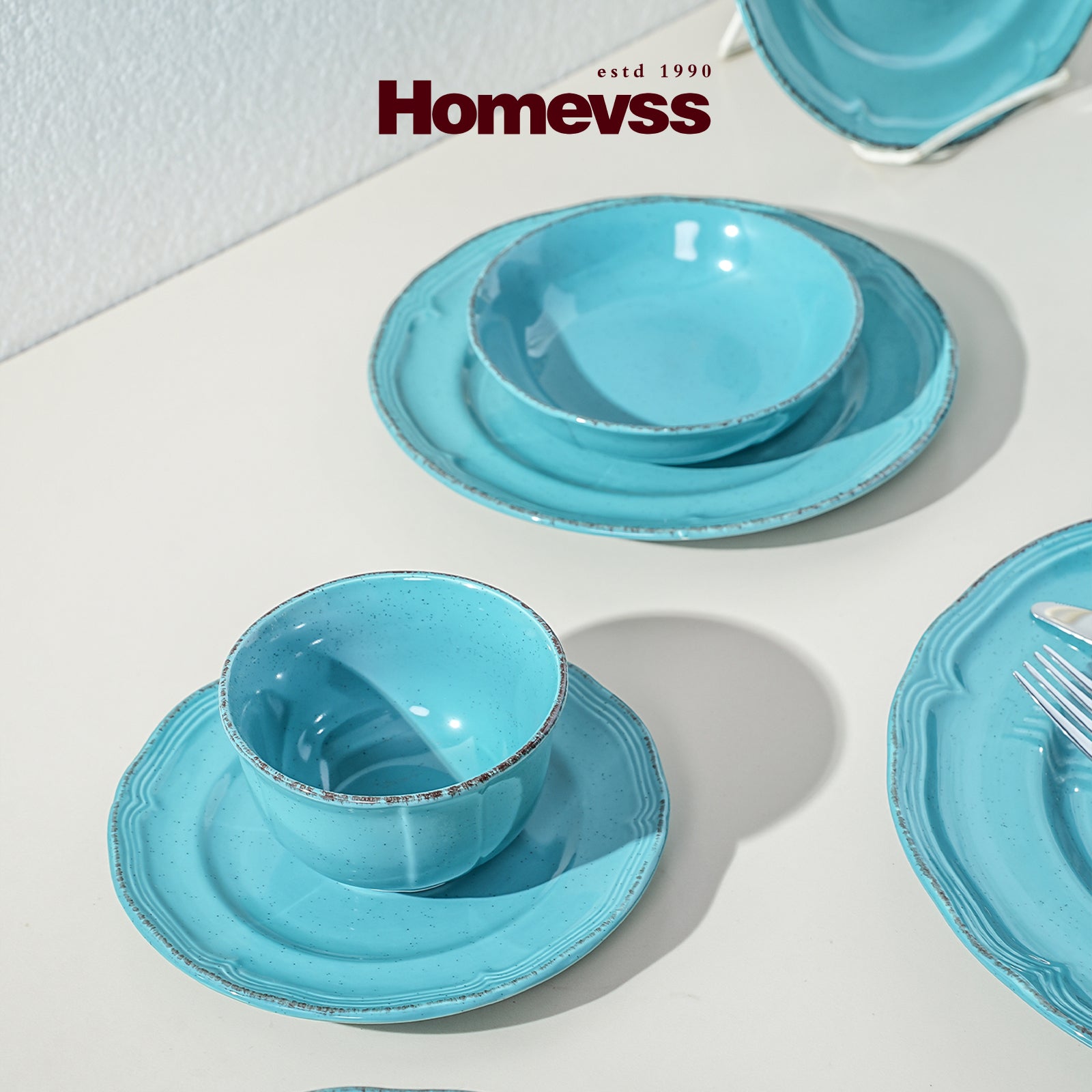 French Countryside Stoneware Dinnerware Set,HW