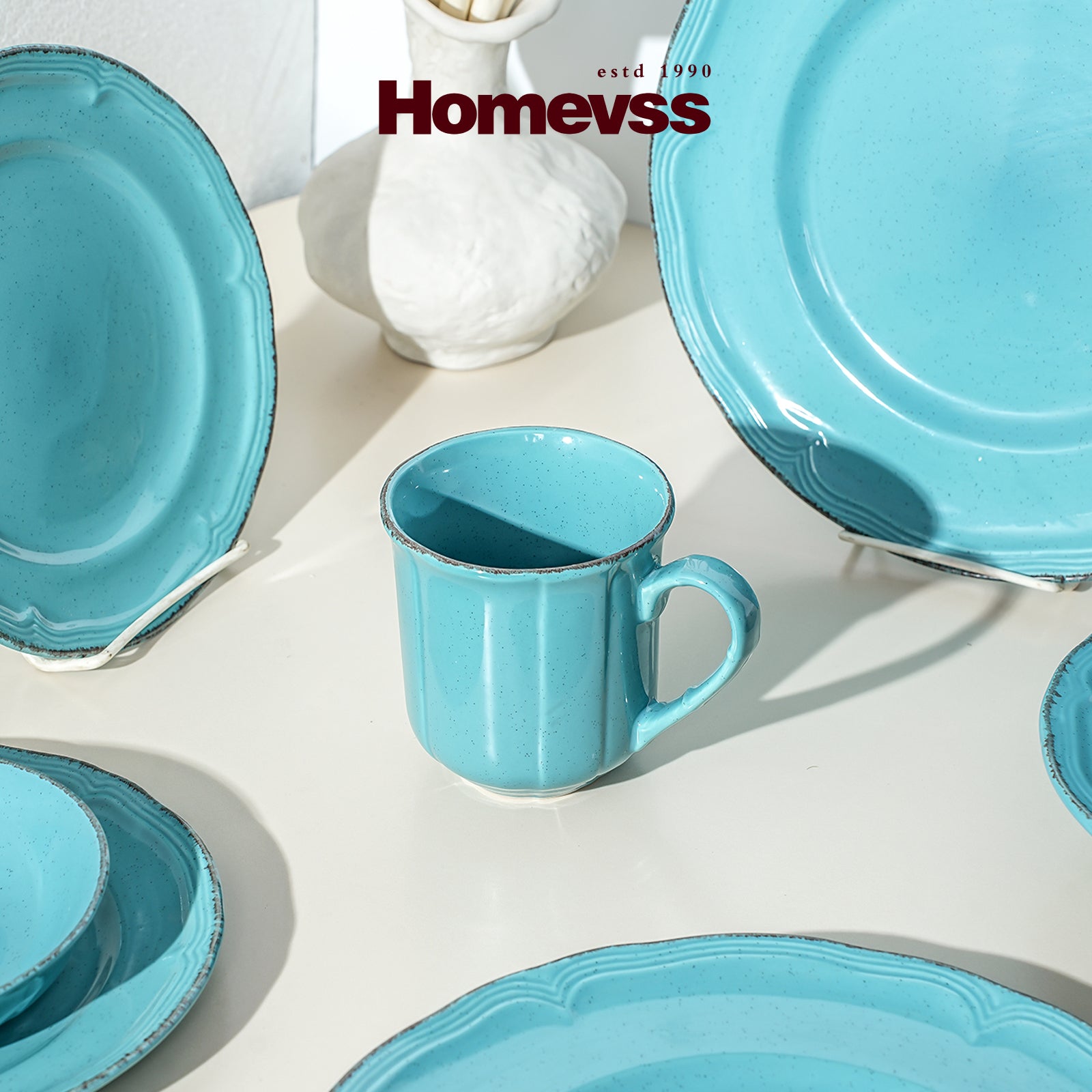 French Countryside Stoneware Dinnerware Set,HW