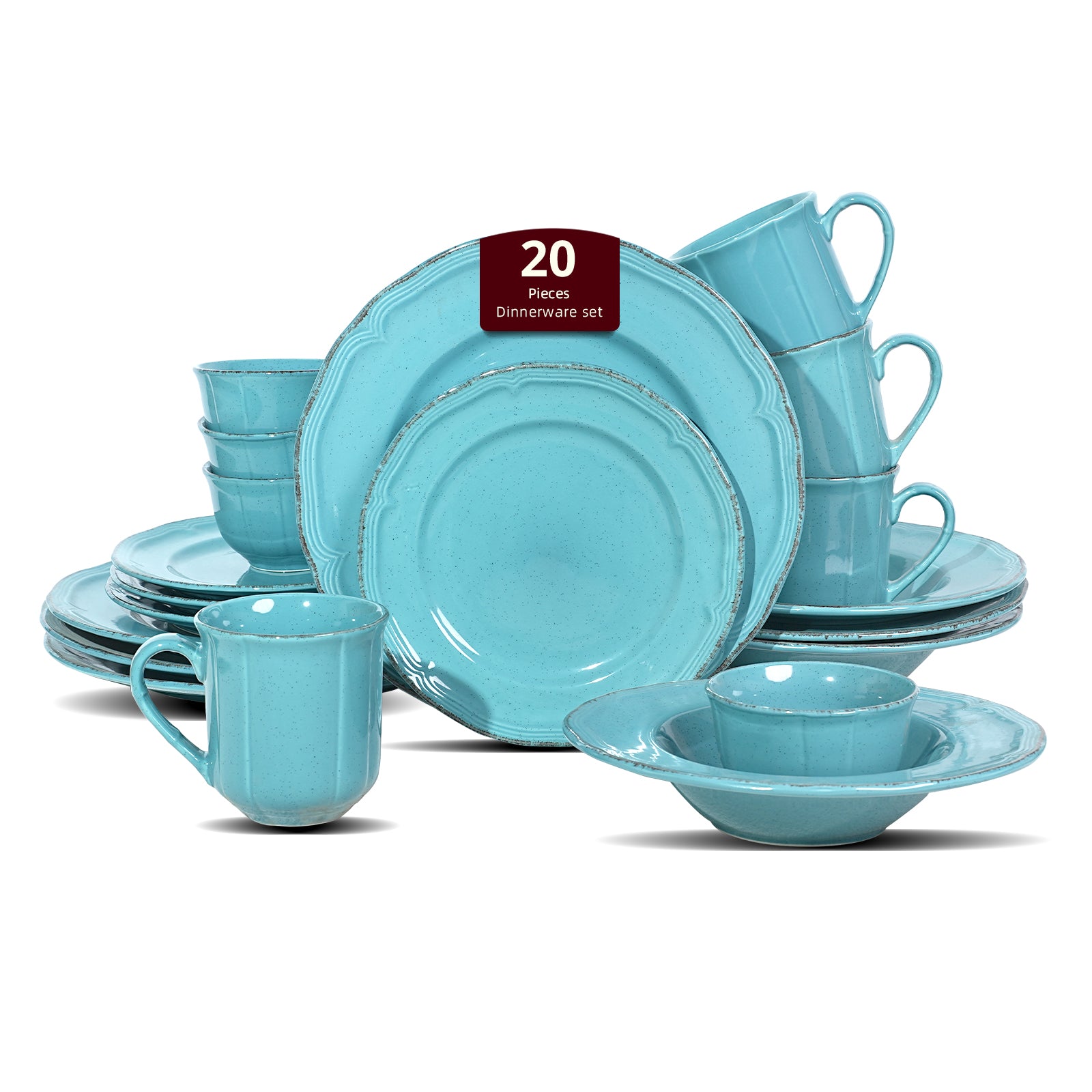 French Countryside Stoneware Dinnerware Set,HW