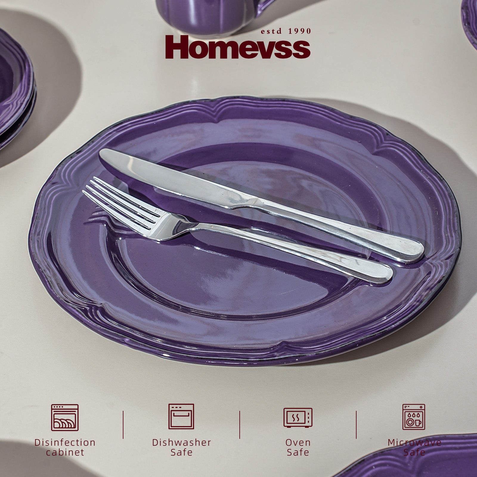 French Countryside Stoneware Dinnerware Set,HW