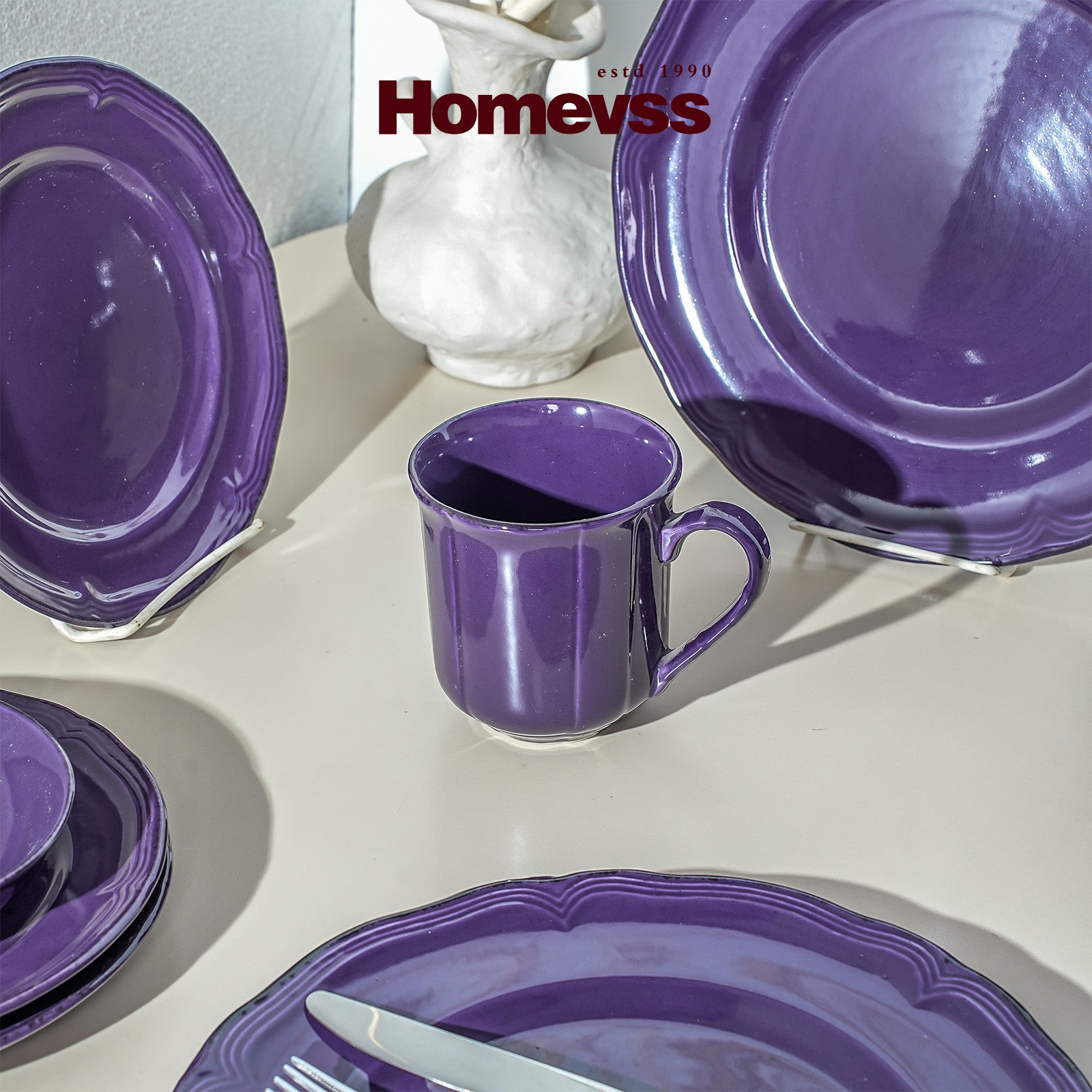 French Countryside Stoneware Dinnerware Set,HW