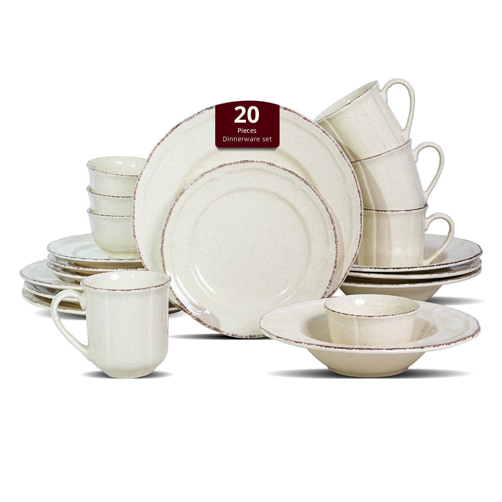 French Countryside Stoneware Dinnerware Set,HW