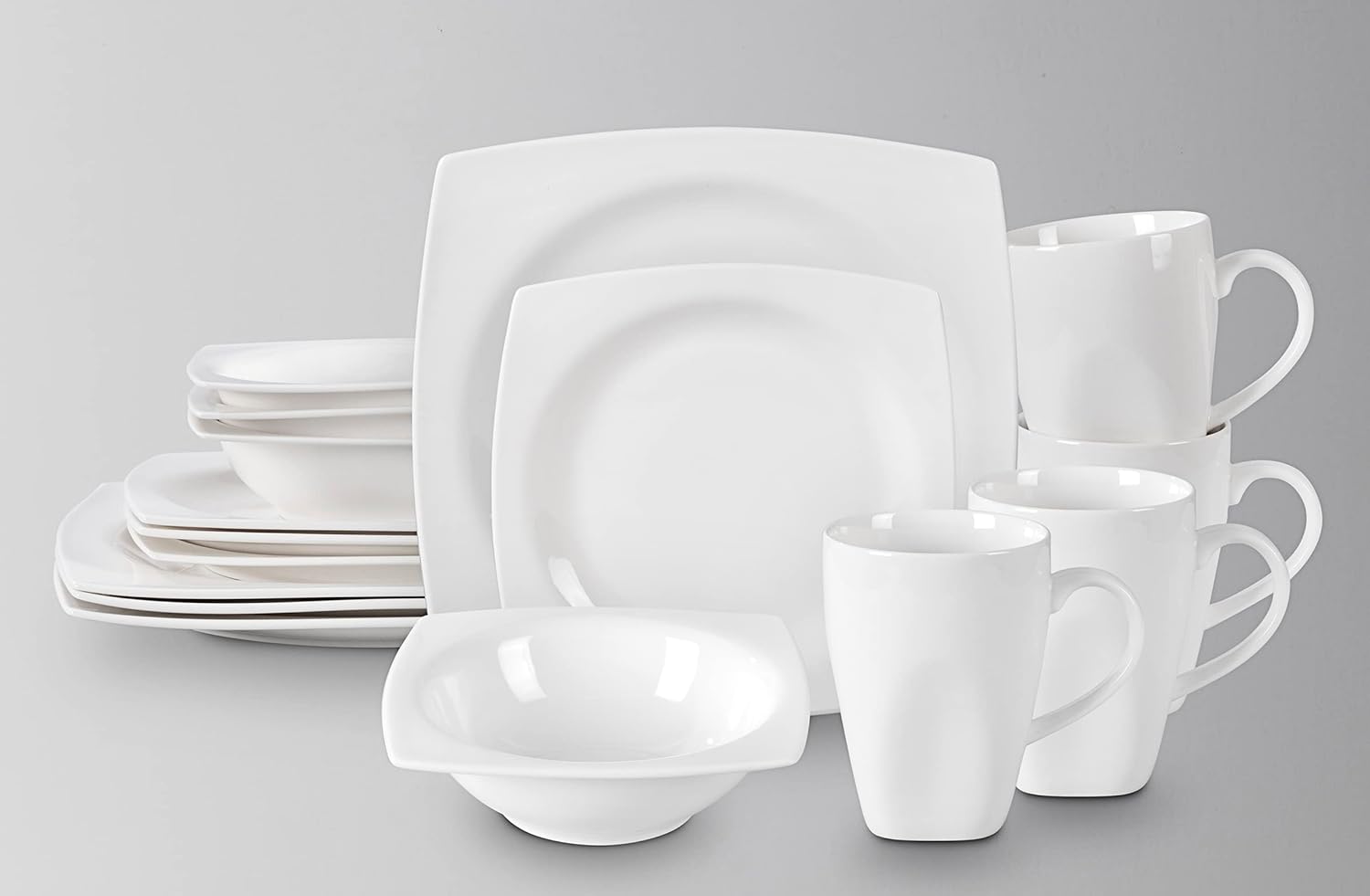 Bone China Square Rim Shape Dinnerware Set