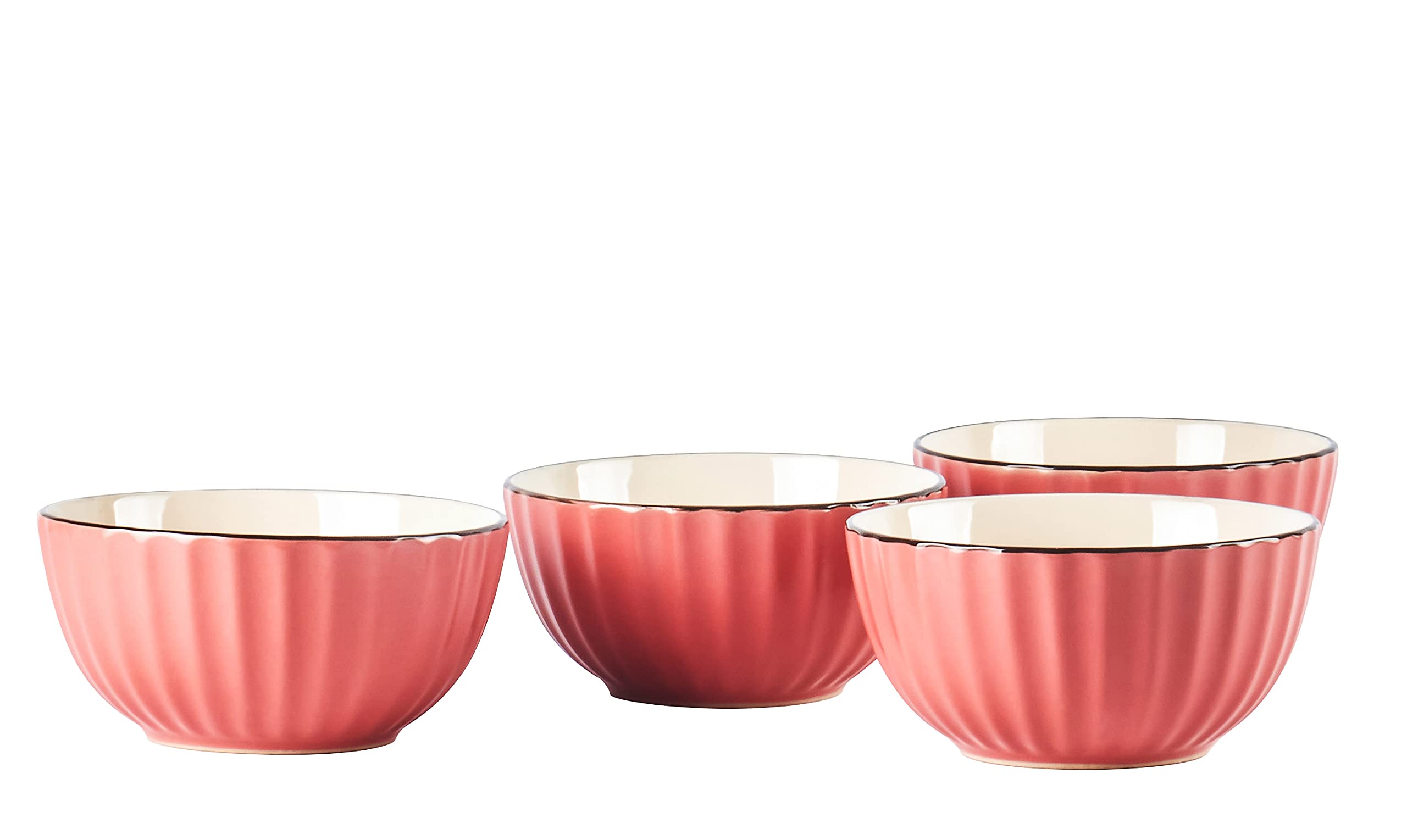 Osita Strip Stoneware 20pc Dinnerware Set, Pink