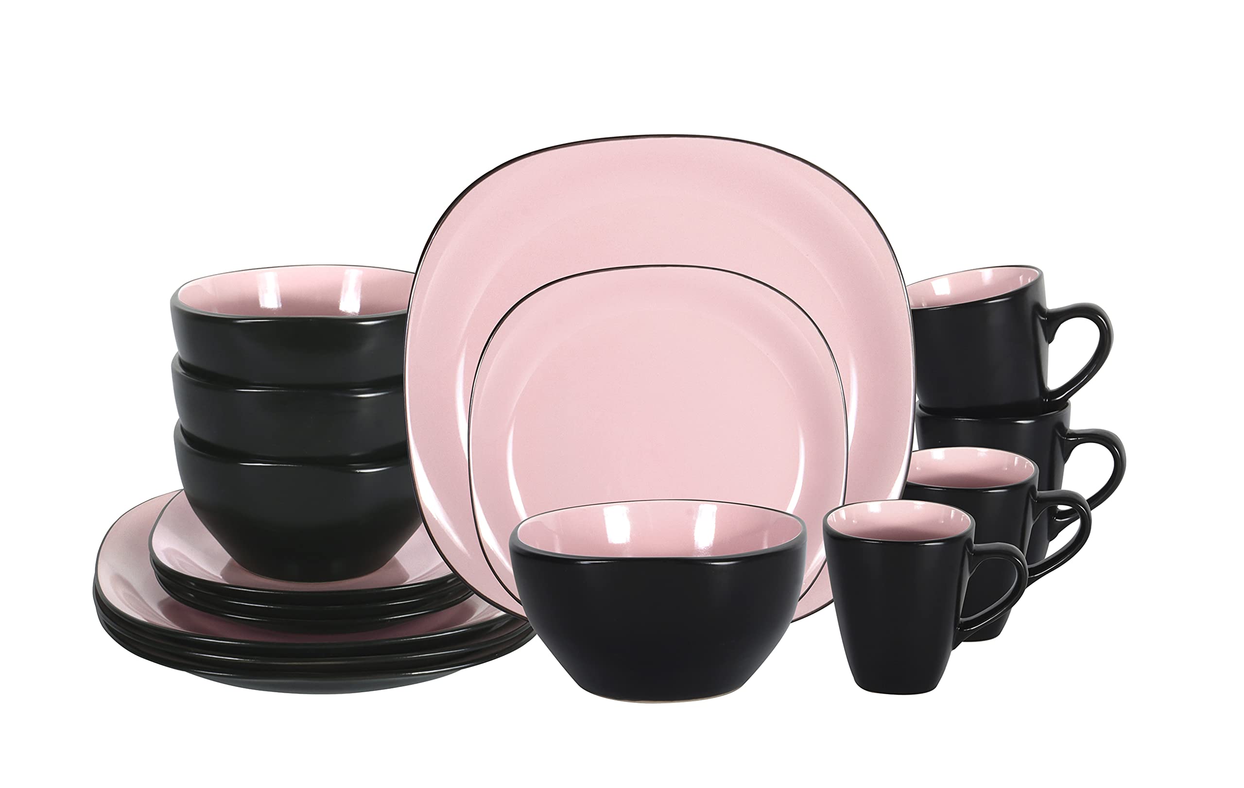 Stoneware Square 16pc Dinnerware Set