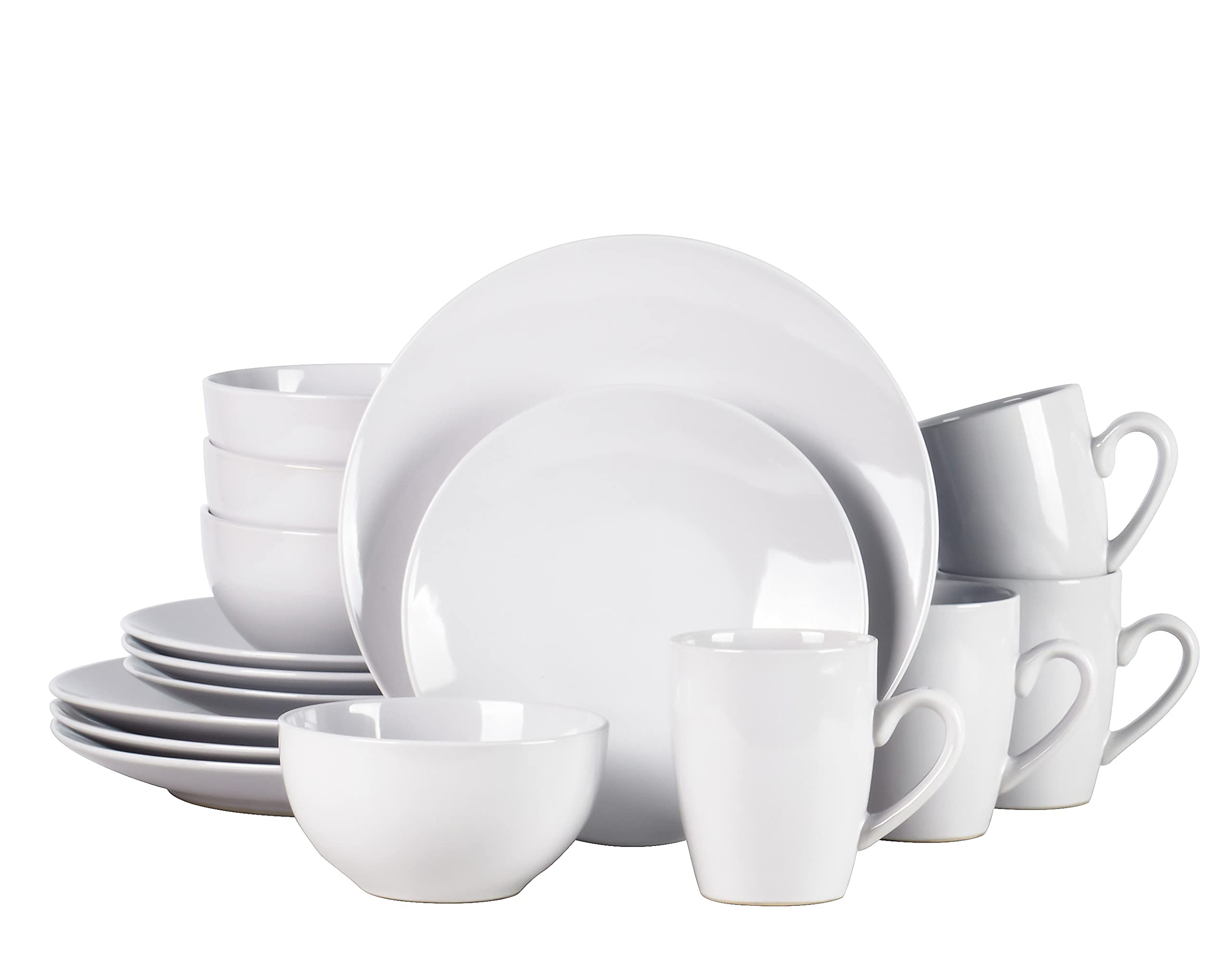 Color Wave Stoneware 16pc Dinnerware Set, Honey Comb