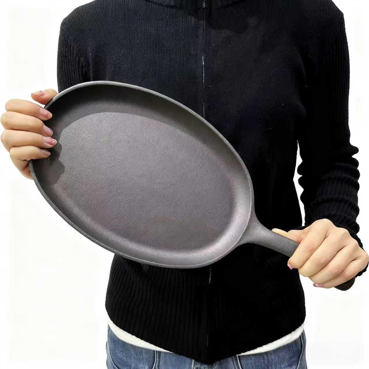 Pre-Seasoned Cast Iron Griddle Oval