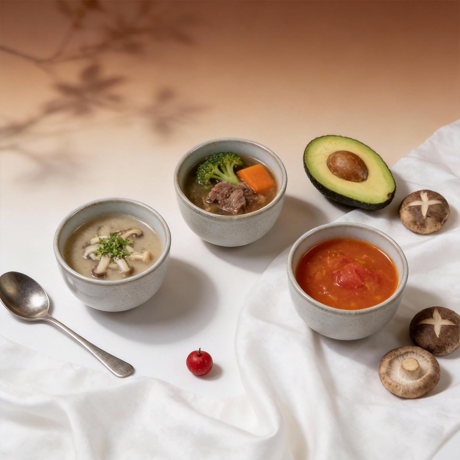 Organic Shape Highland Bouillon Cup Set