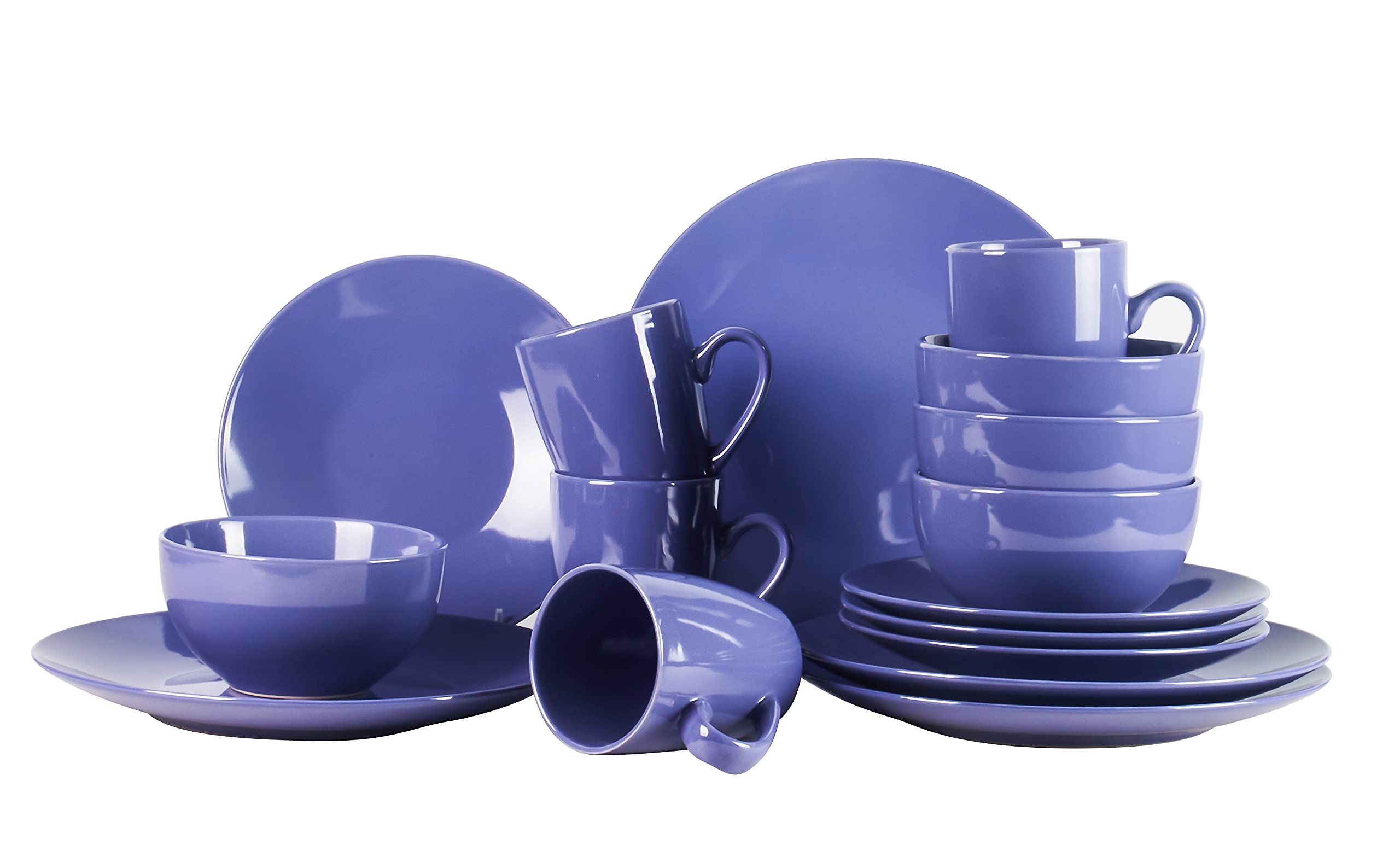 Color Wave Stoneware 16pc Dinnerware Set, Honey Comb