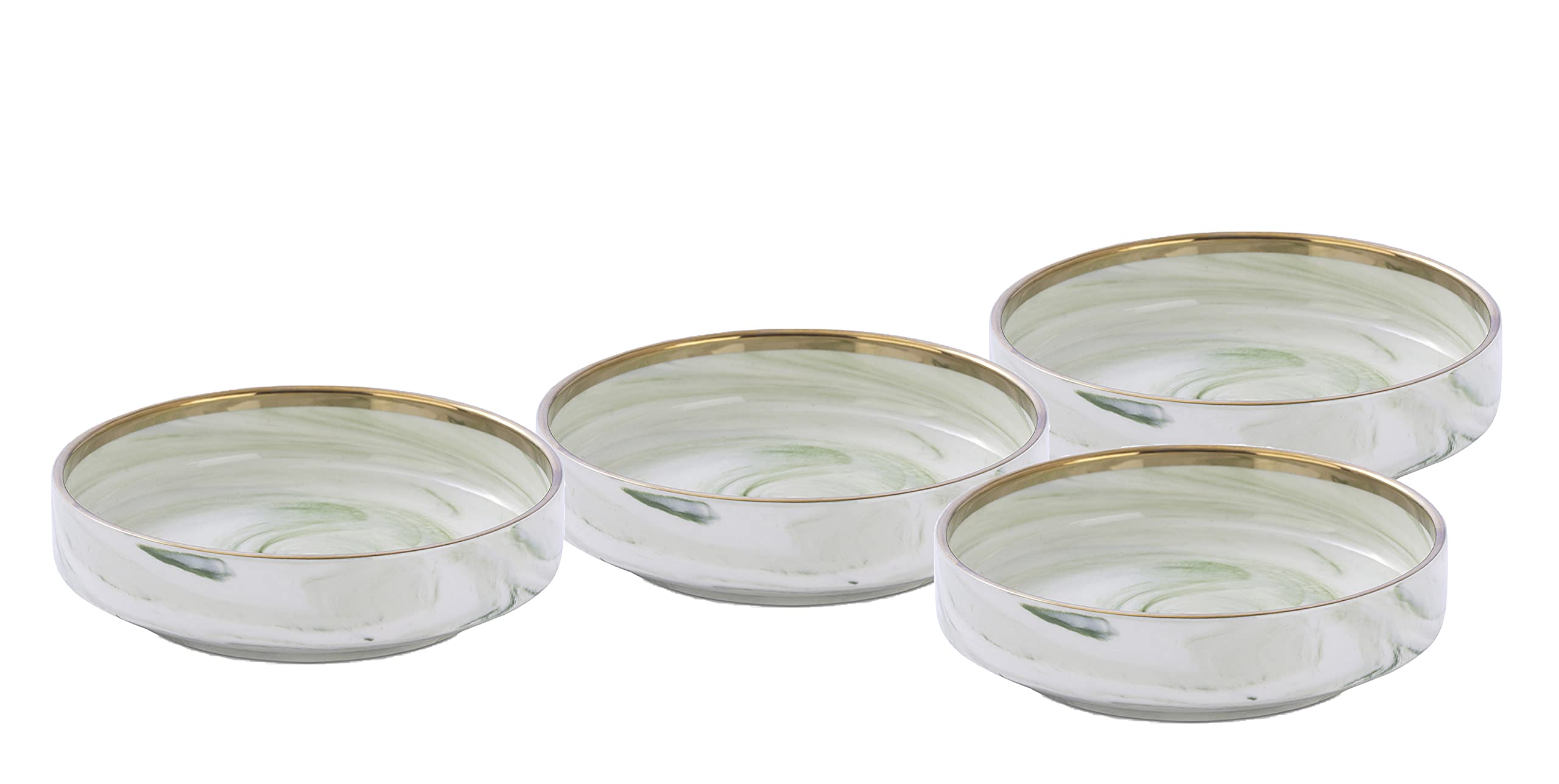 Fine China Artisan Marbled 20pc Dinner Set, varations with golden line