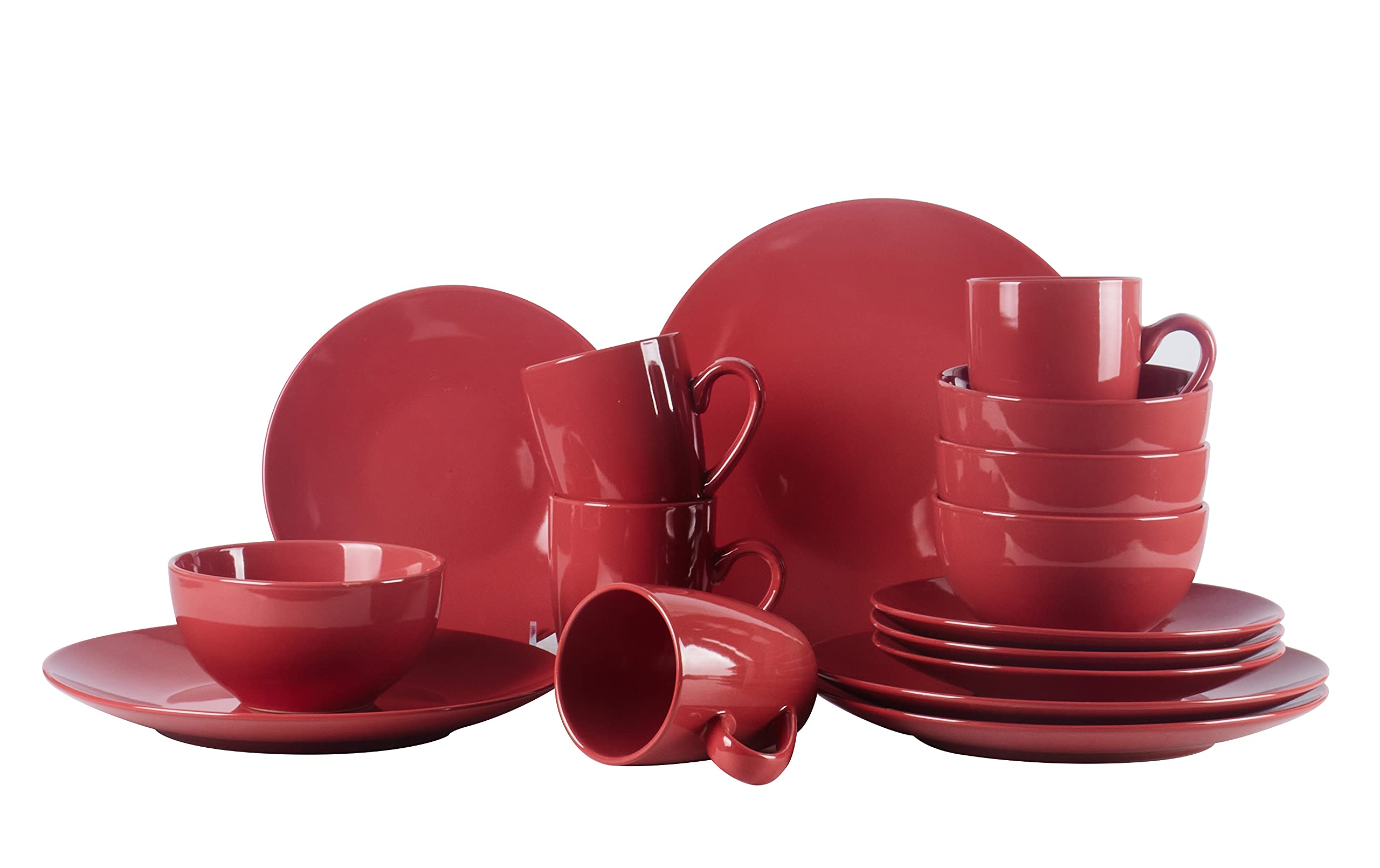 Color Wave Stoneware 16pc Dinnerware Set, Honey Comb