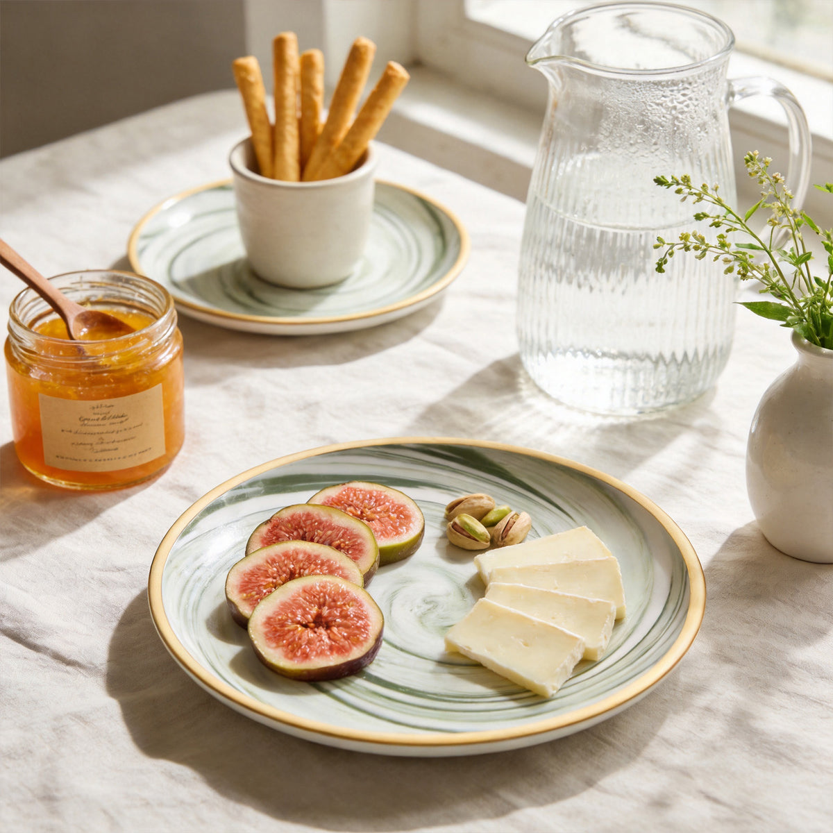 Artisan Marbled Fine China Dinnerware Set