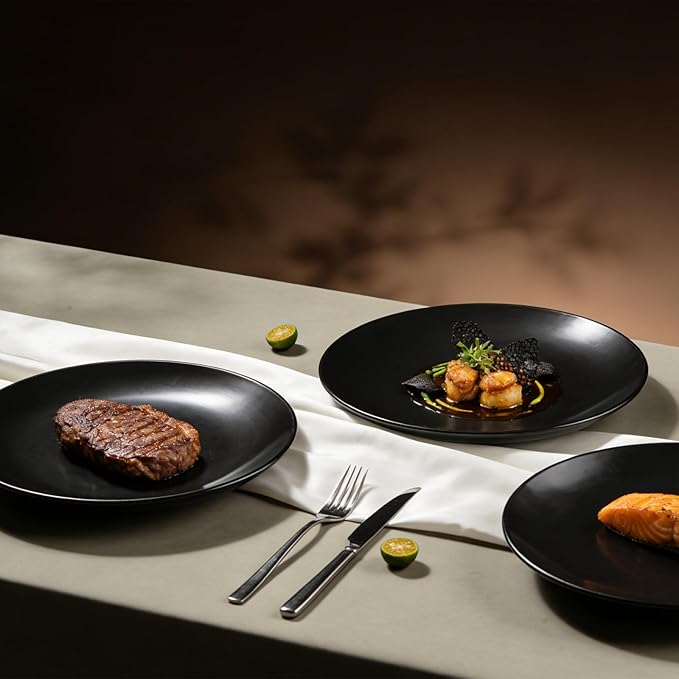 Commercial-Grade Stoneware Coupe Plates