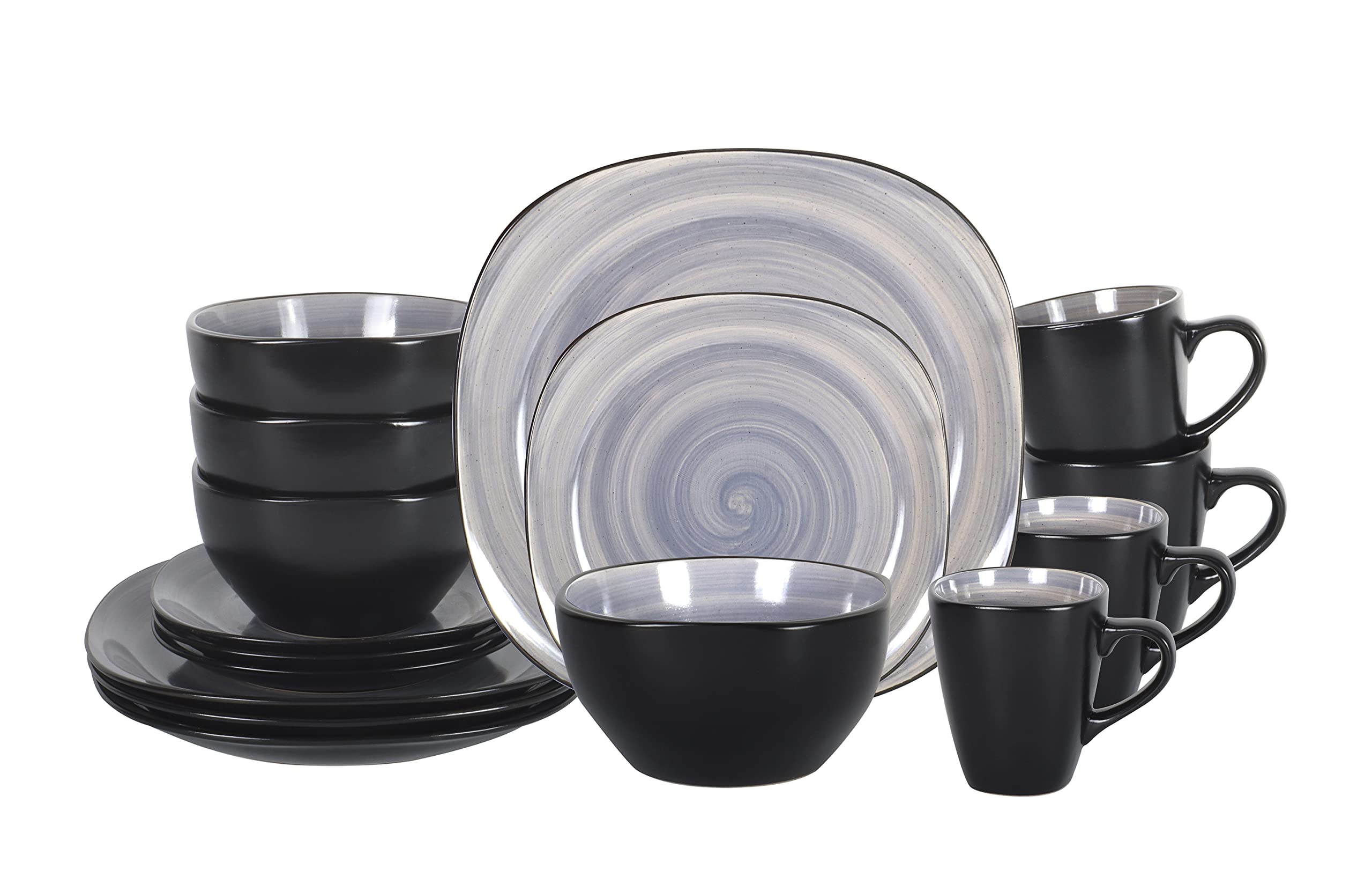 Stoneware Square 16pc Dinnerware Set