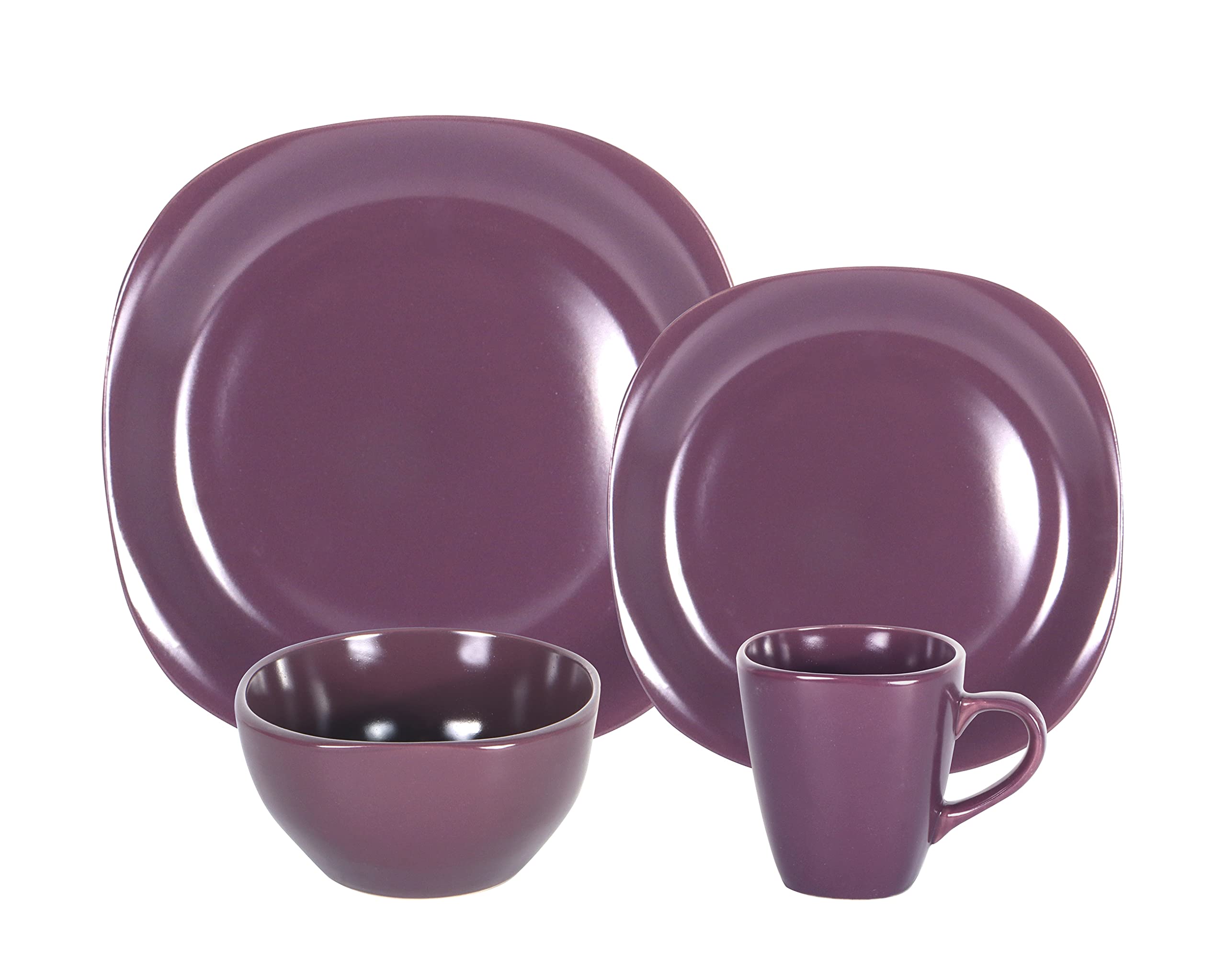 Stoneware Square 16pc Dinnerware Set