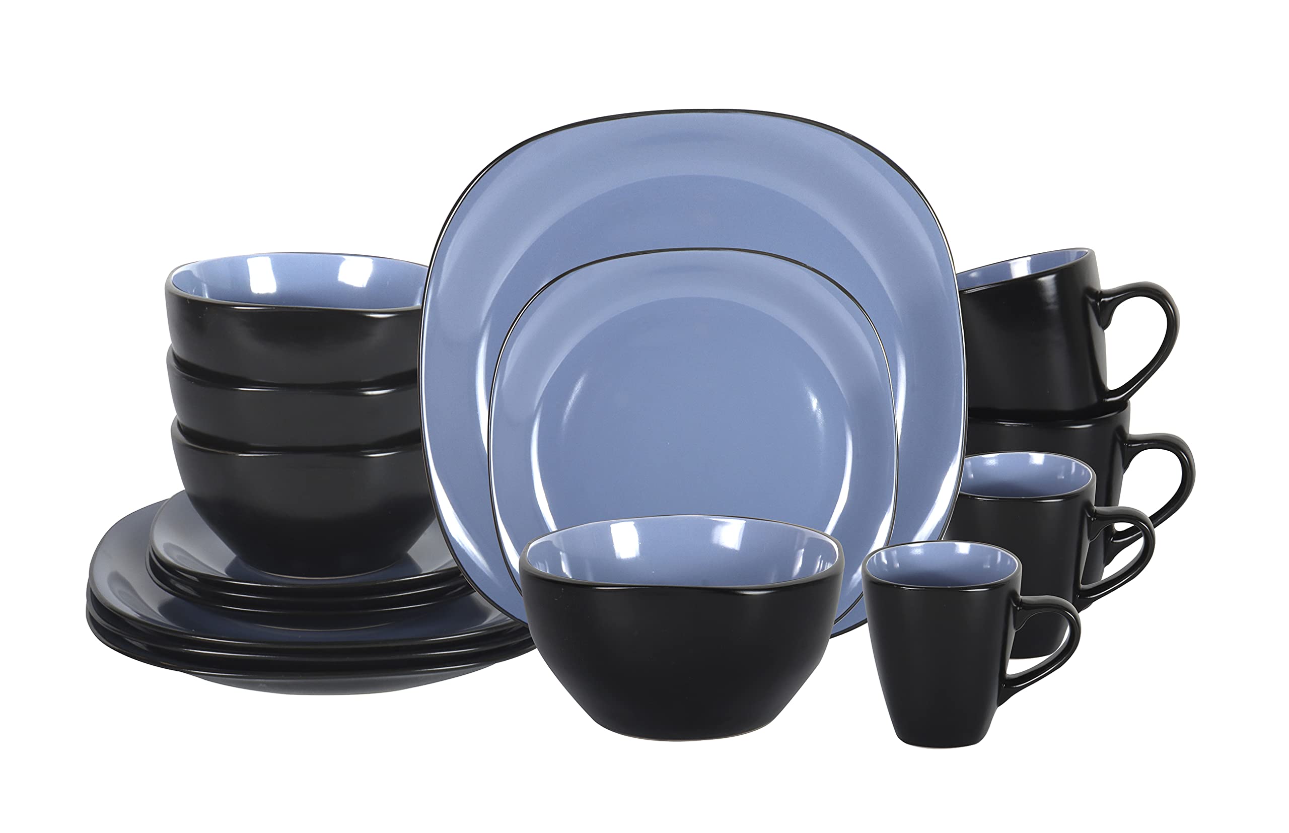 Stoneware Square 16pc Dinnerware Set