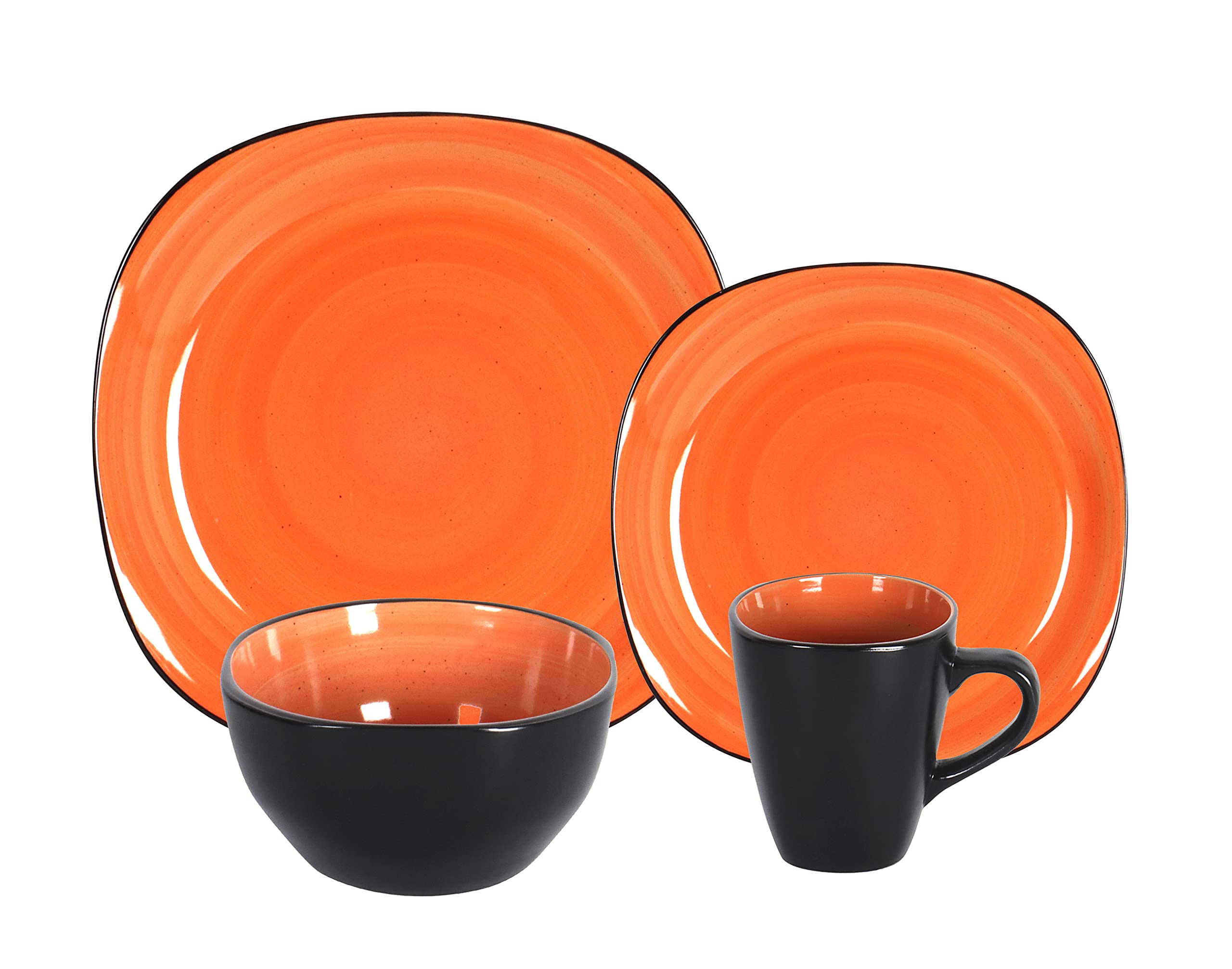 Stoneware Square 16pc Dinnerware Set