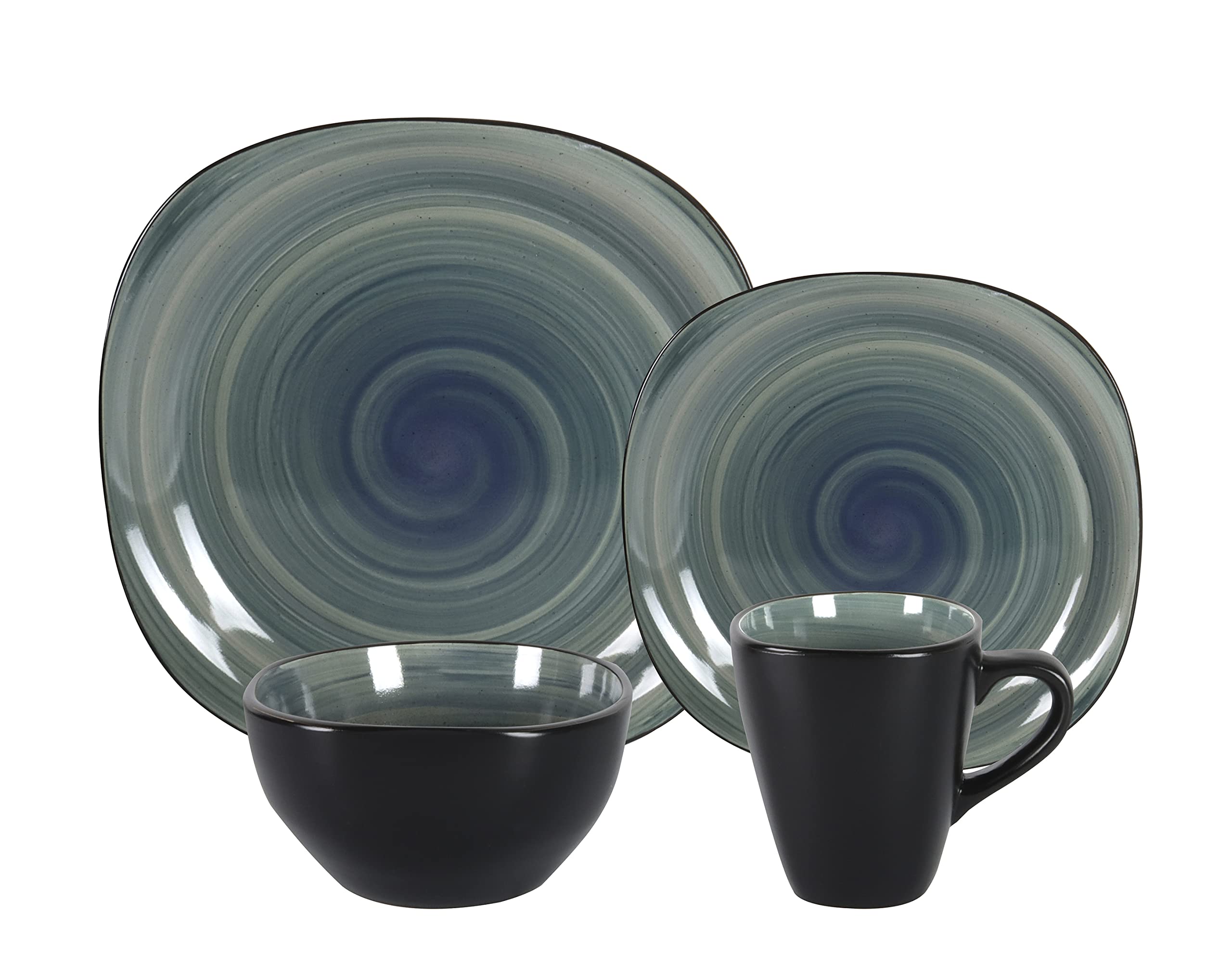 Stoneware Square 16pc Dinnerware Set