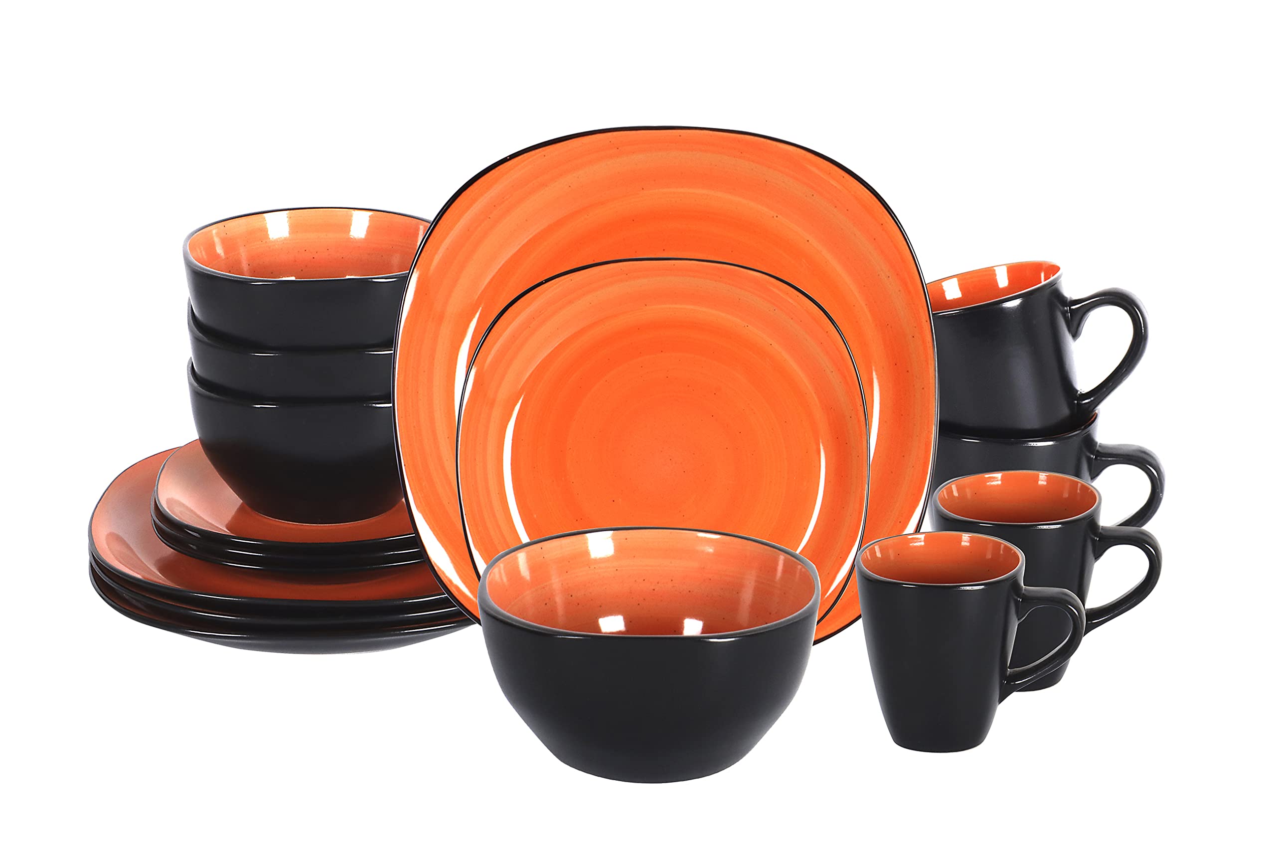 Stoneware Square 16pc Dinnerware Set