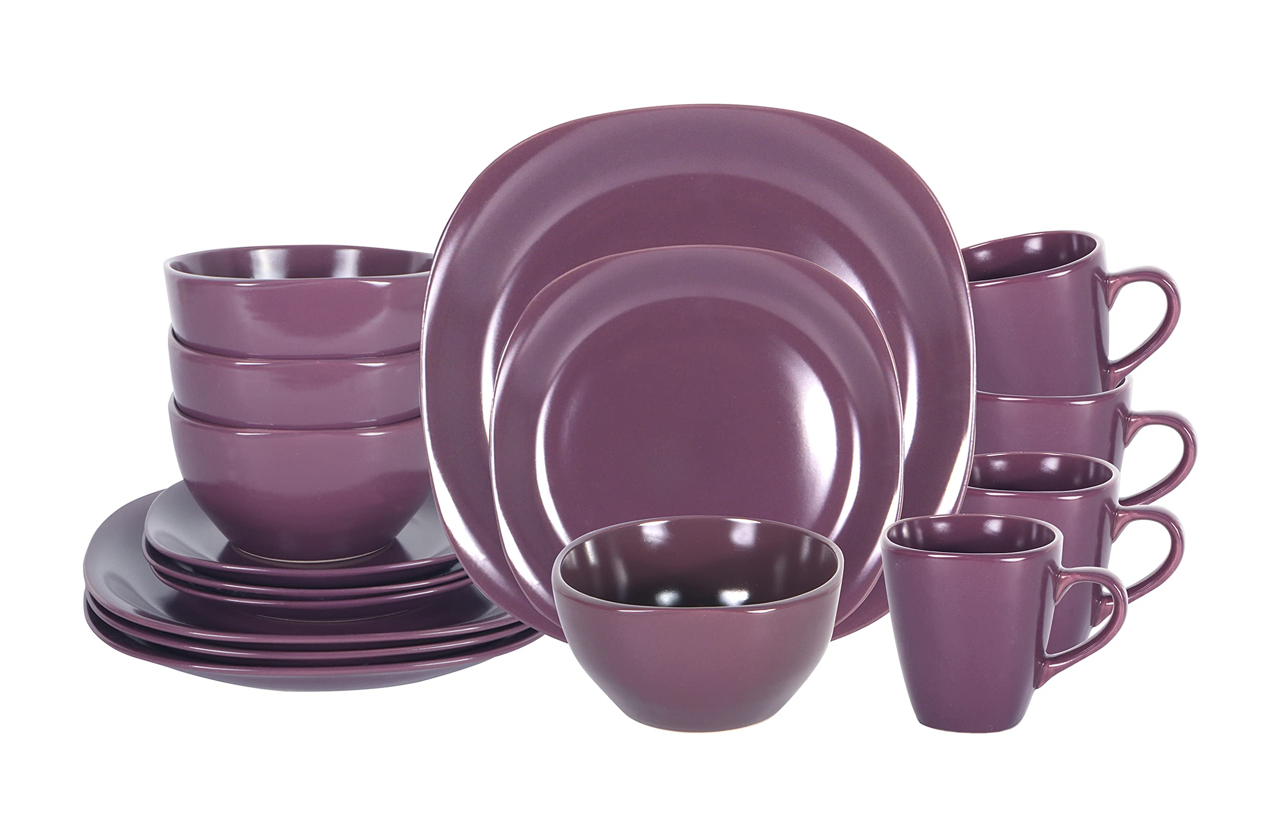 Stoneware Square 16pc Dinnerware Set