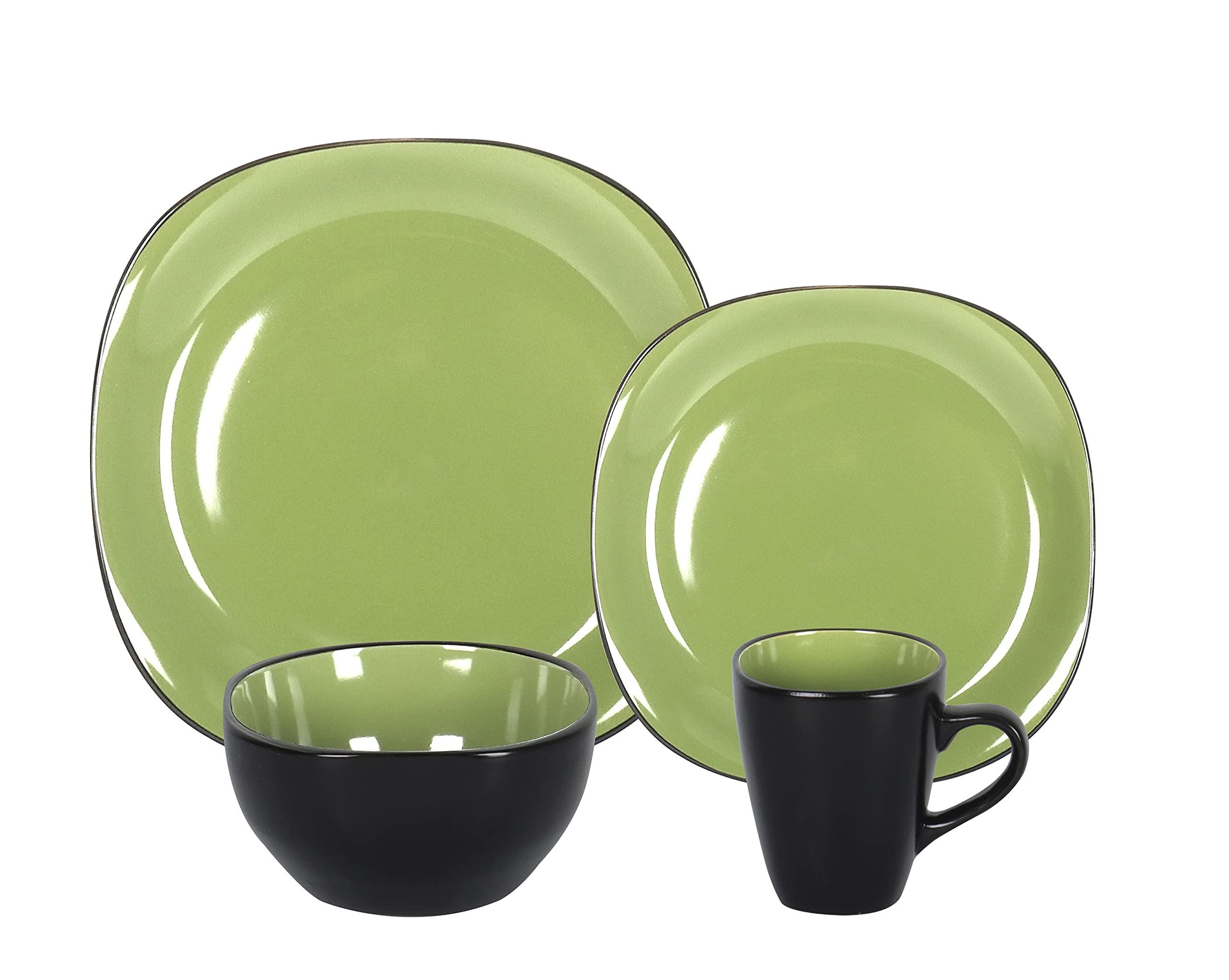 Stoneware Square 16pc Dinnerware Set