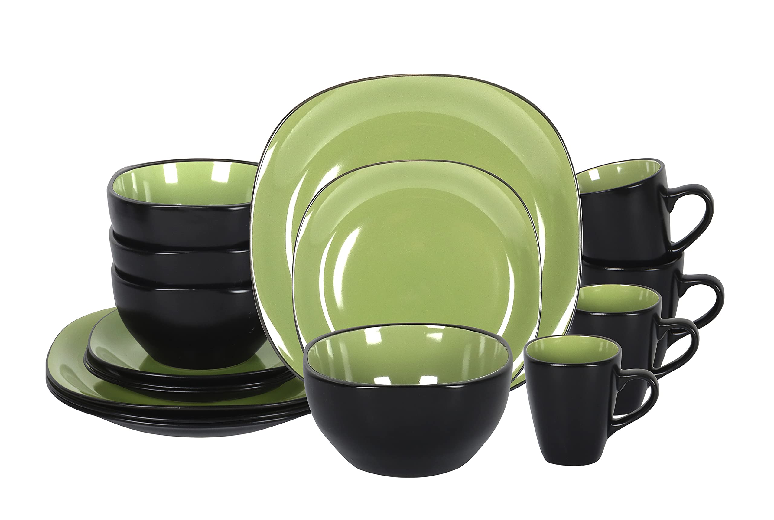 Stoneware Square 16pc Dinnerware Set