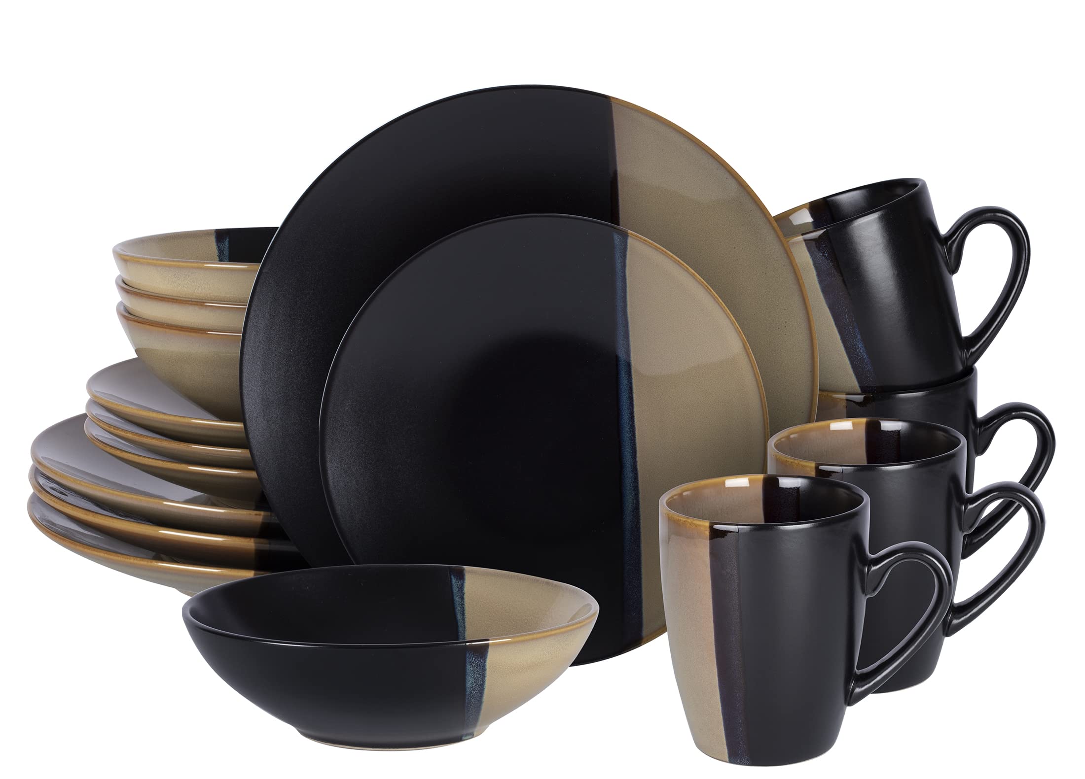 Stoneware Dinner Set Reactive Glaze