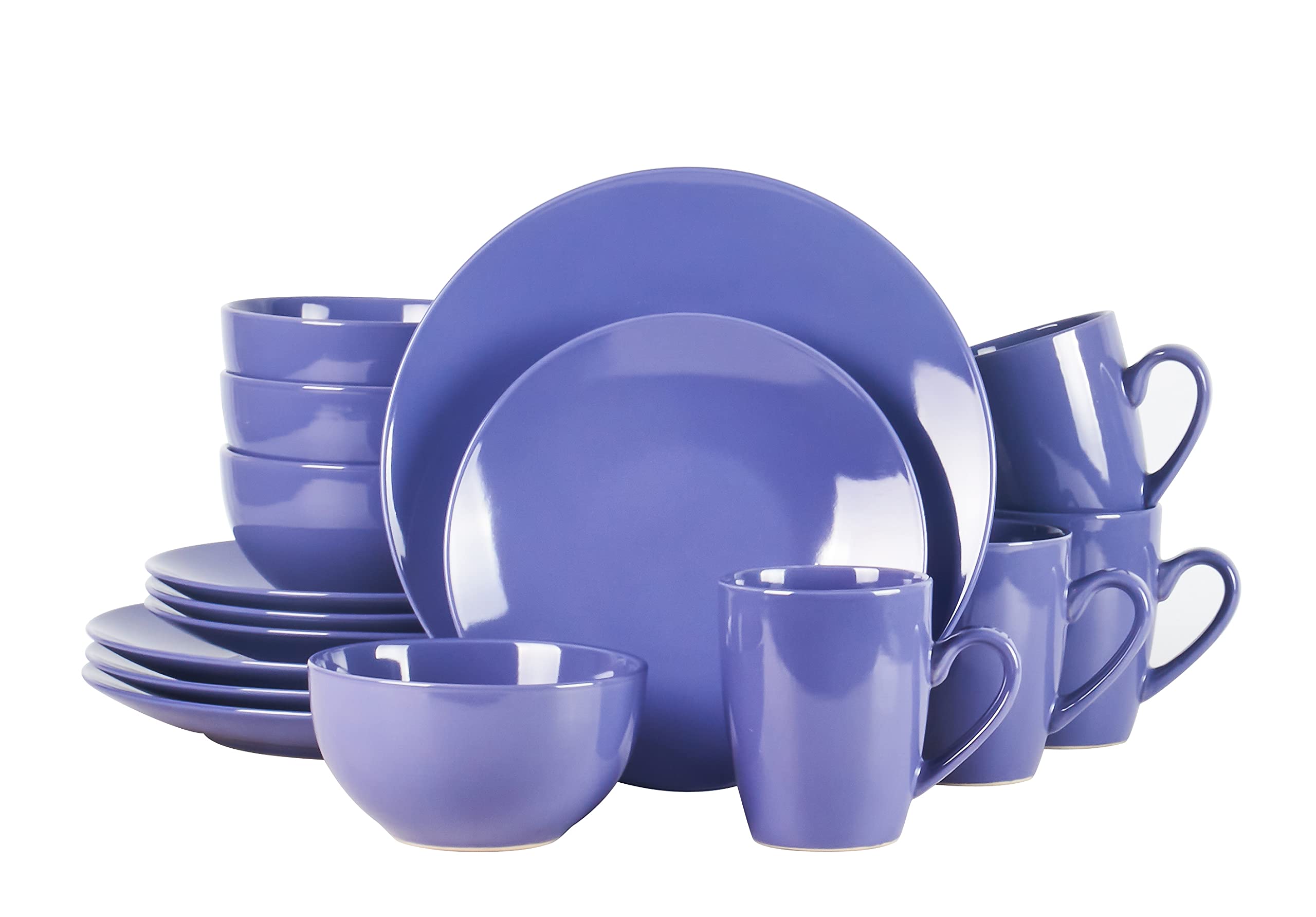 Color Wave Stoneware 16pc Dinnerware Set, Honey Comb