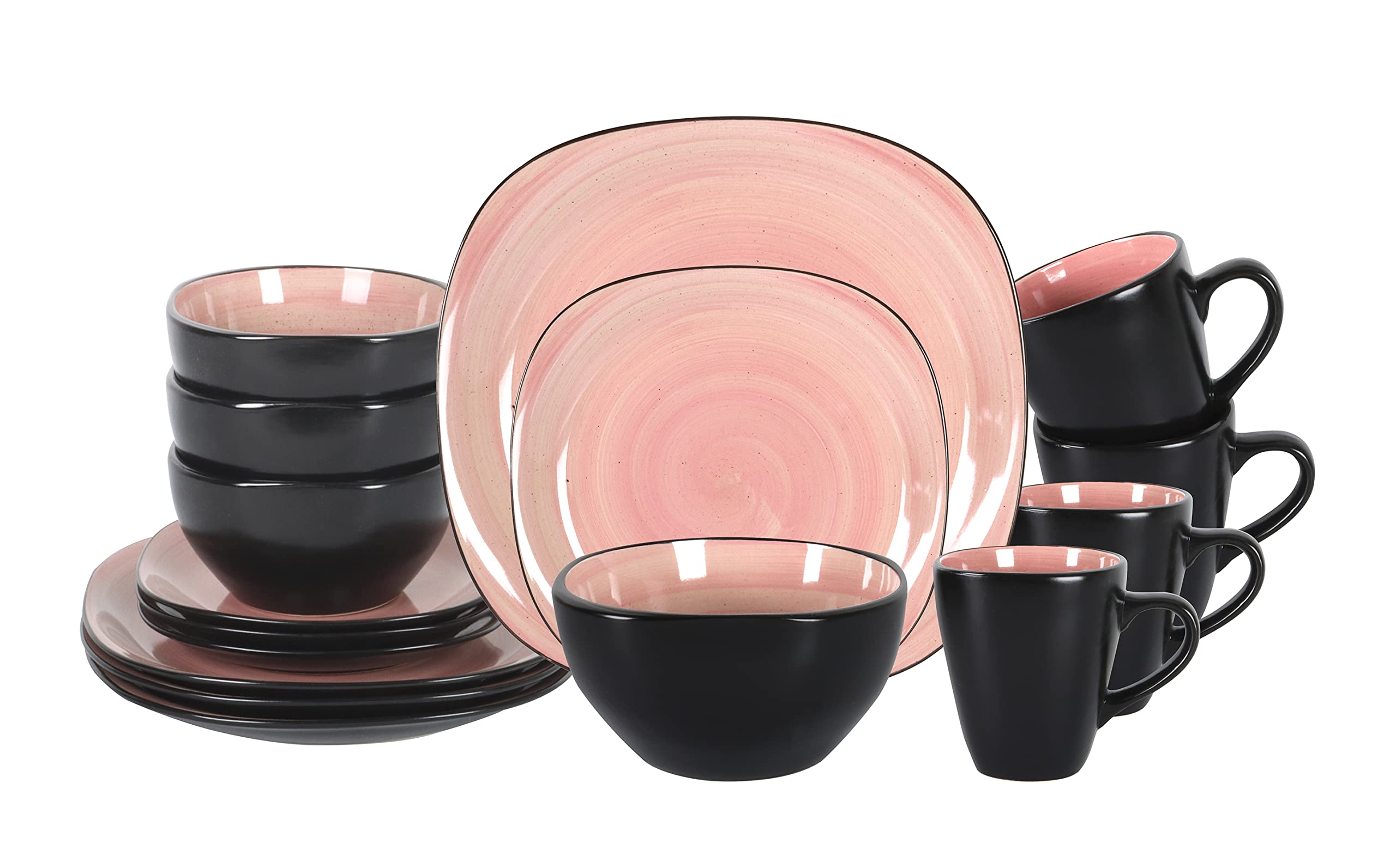 Stoneware Square 16pc Dinnerware Set