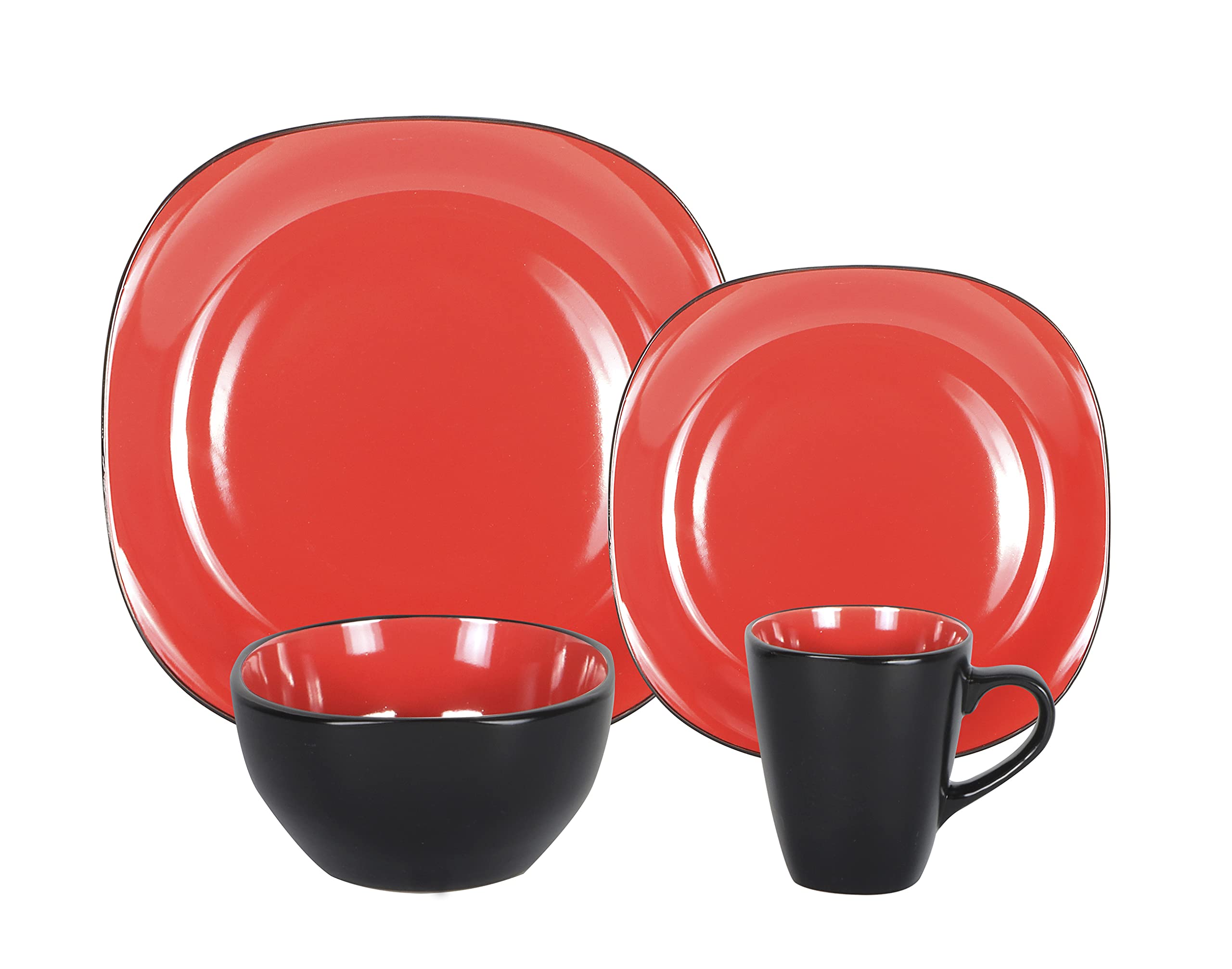 Stoneware Square 16pc Dinnerware Set