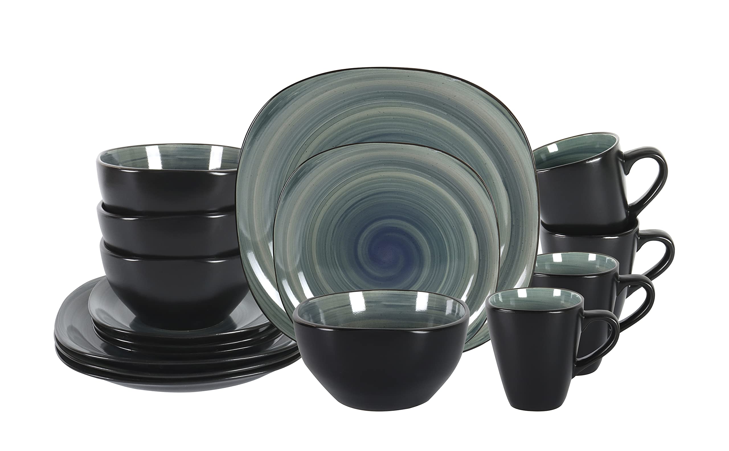 Stoneware Square 16pc Dinnerware Set