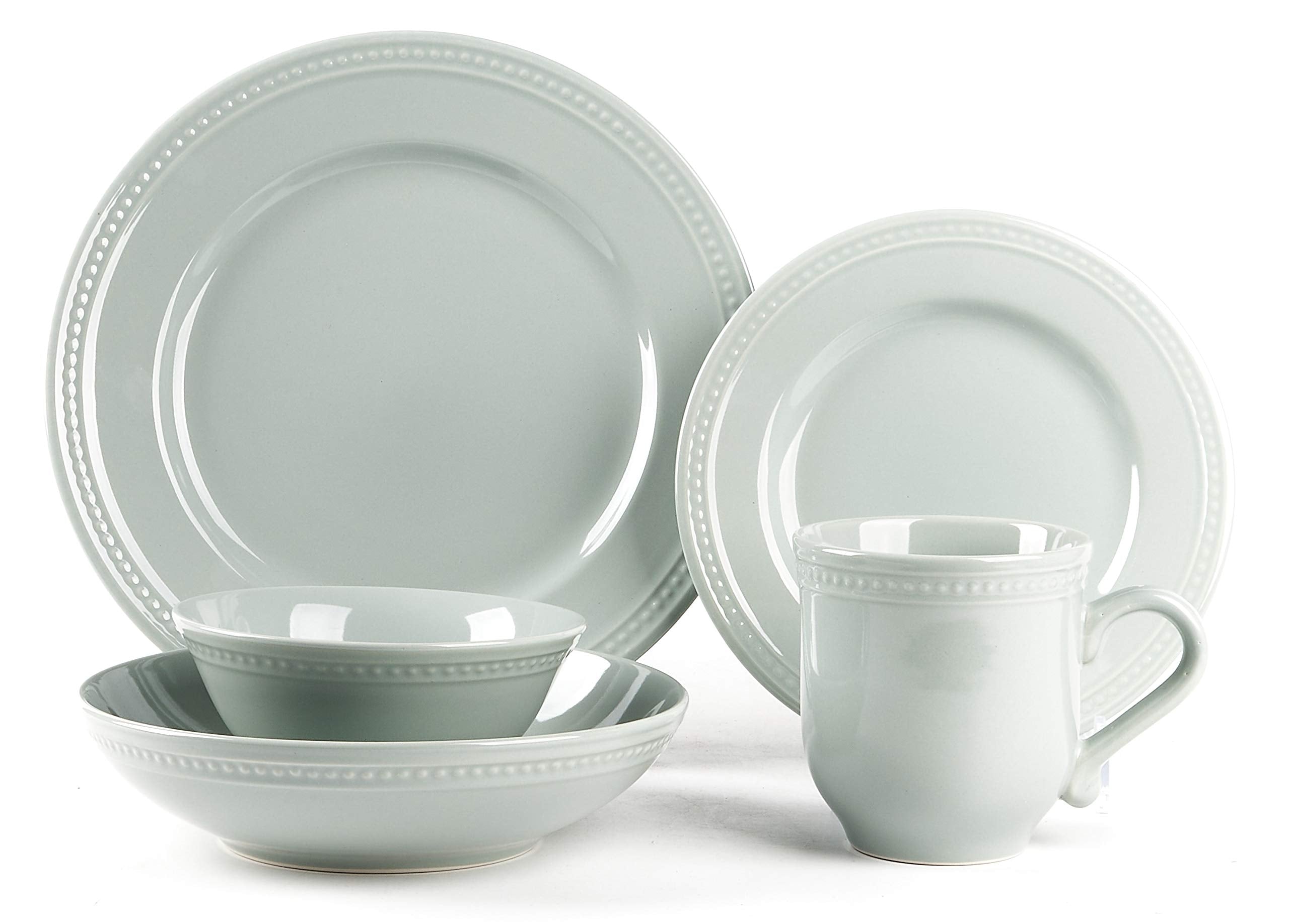 Pearl Dots Stoneware Dinnerware Set