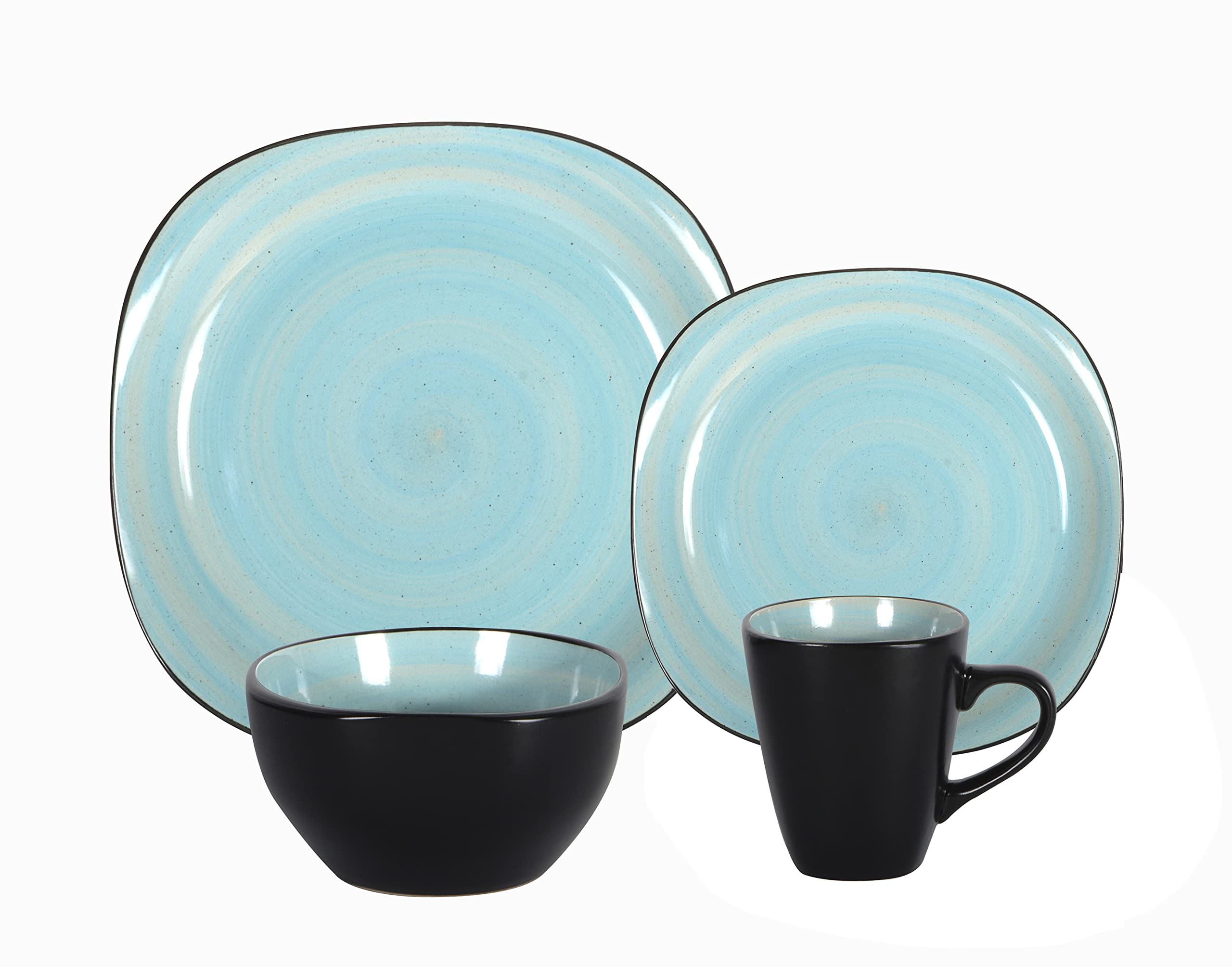 Stoneware Square 16pc Dinnerware Set