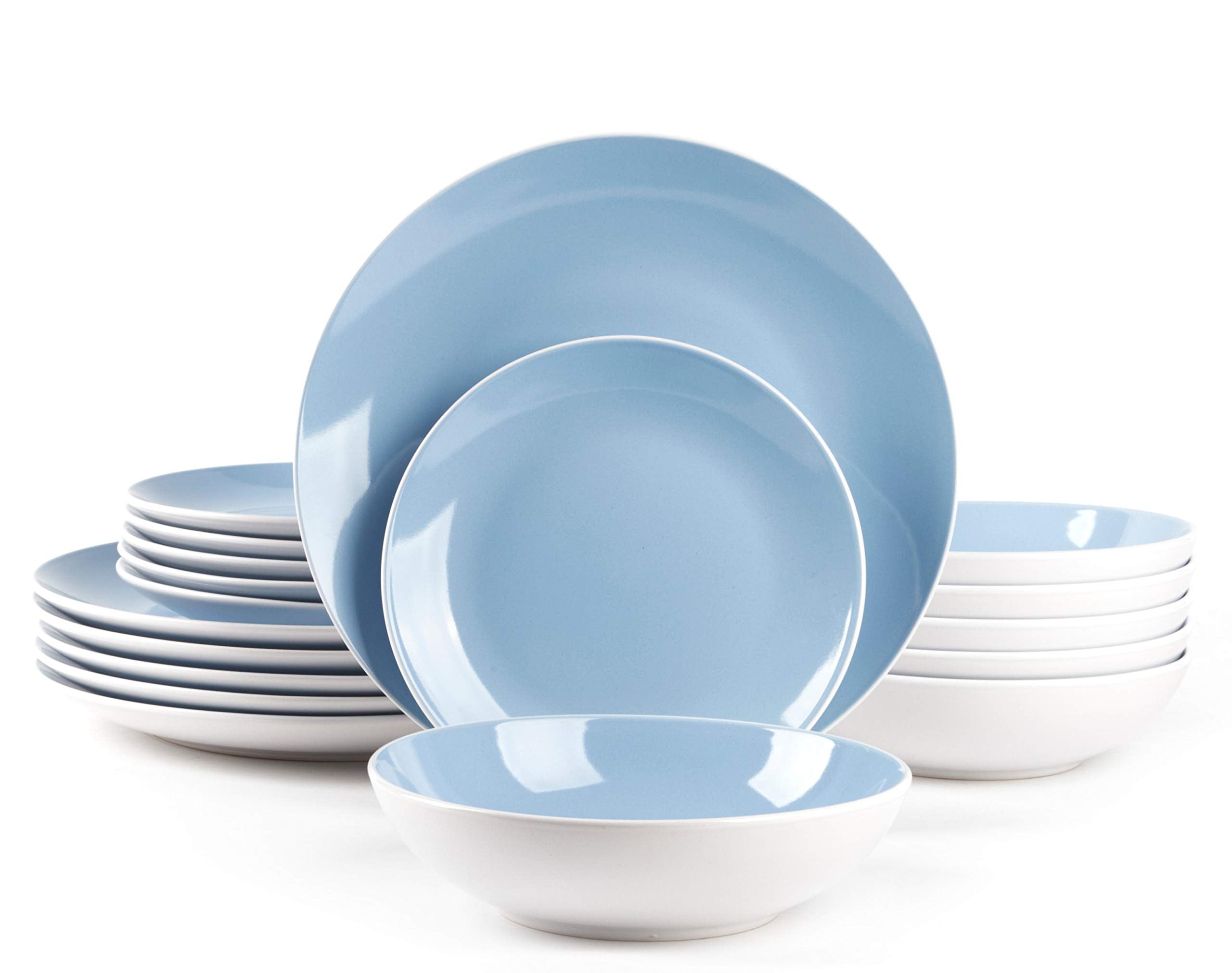 Stoneware Coupe Shape Dinnerware Sets