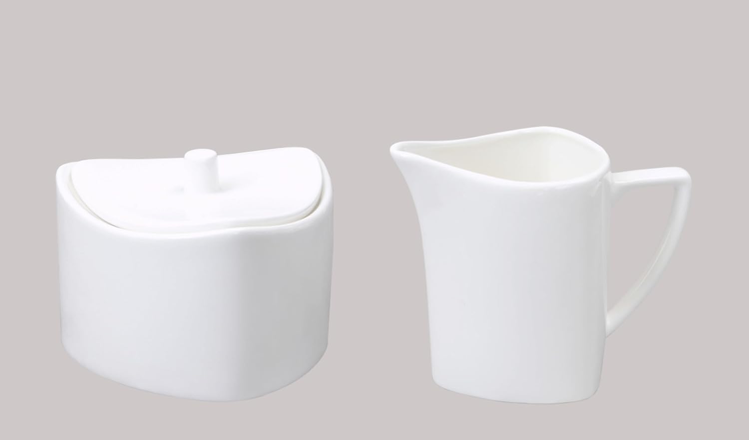 Elegance White Geometric Bone China Pieces (Select Item)